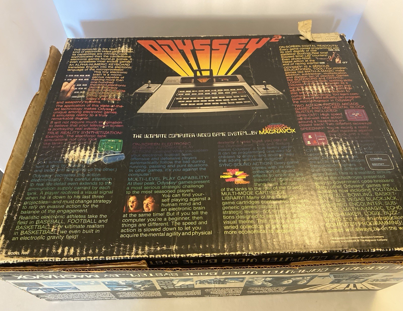 Magnavox Odyssey 2 CIB Complete Console w/Styrofoam Paperwork 3 Games Untested