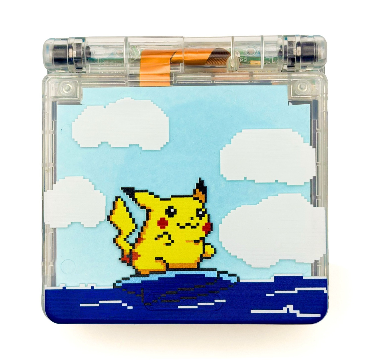 Nintendo Gameboy Advance SP IPS V5 Screen Surfing Pikachu USB-C Charging