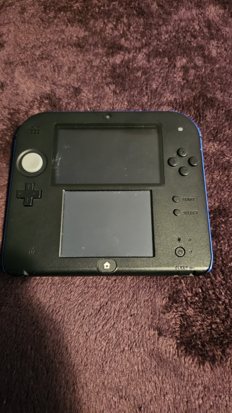 Blue/Black 2DS W/ 4GB SD, Styles, Charger, Hard Shell, & 208in1 Game Cart