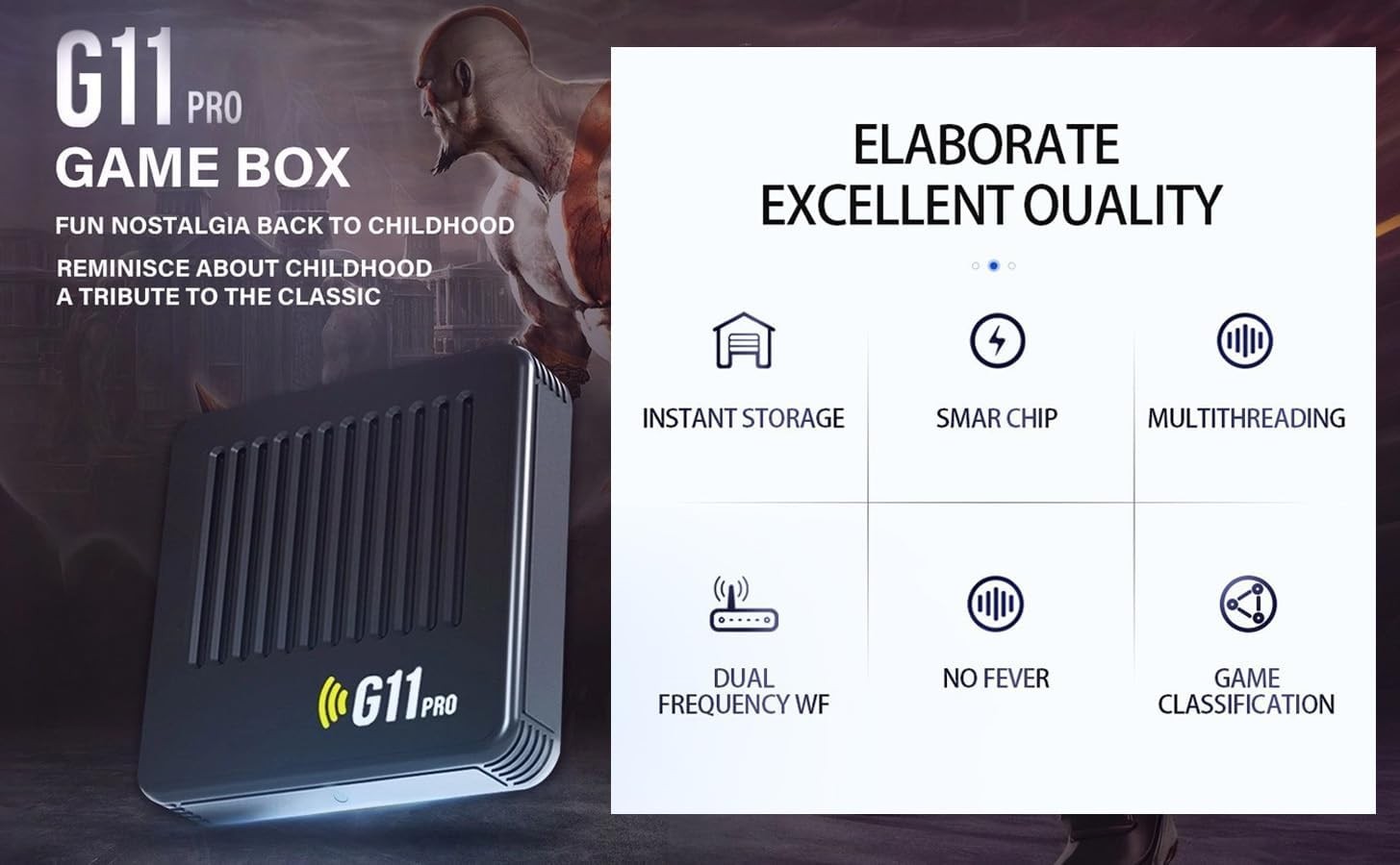 G11 Pro Portable Gaming Console 100K Games Dual Controllers