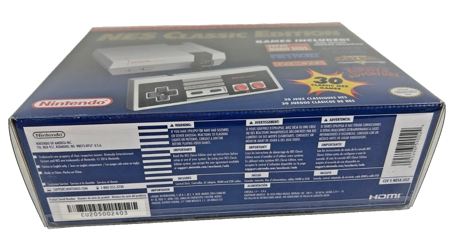 Nintendo Classic Edition NES Mini Game Console 30 Games + Controller