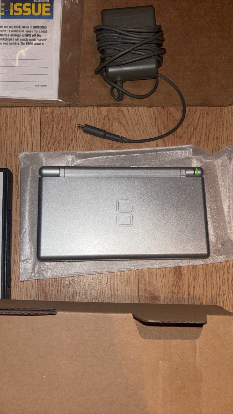 Nintendo DS Lite Launch Edition Silver Handheld System Open Box Mint Console CIB