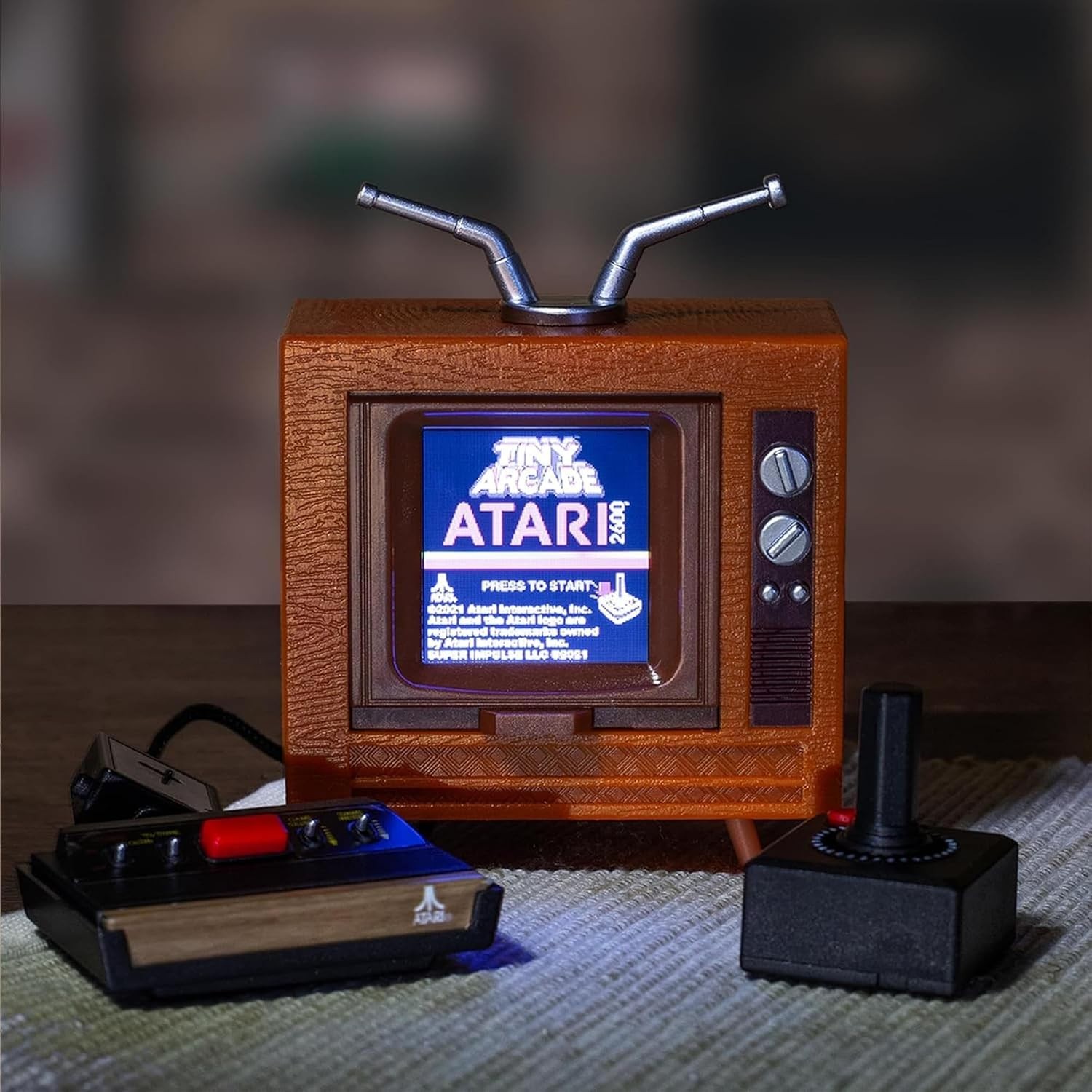 Tiny Arcade Atari 2600 Mini Console 3.5” Playable Retro TV & Controller with …