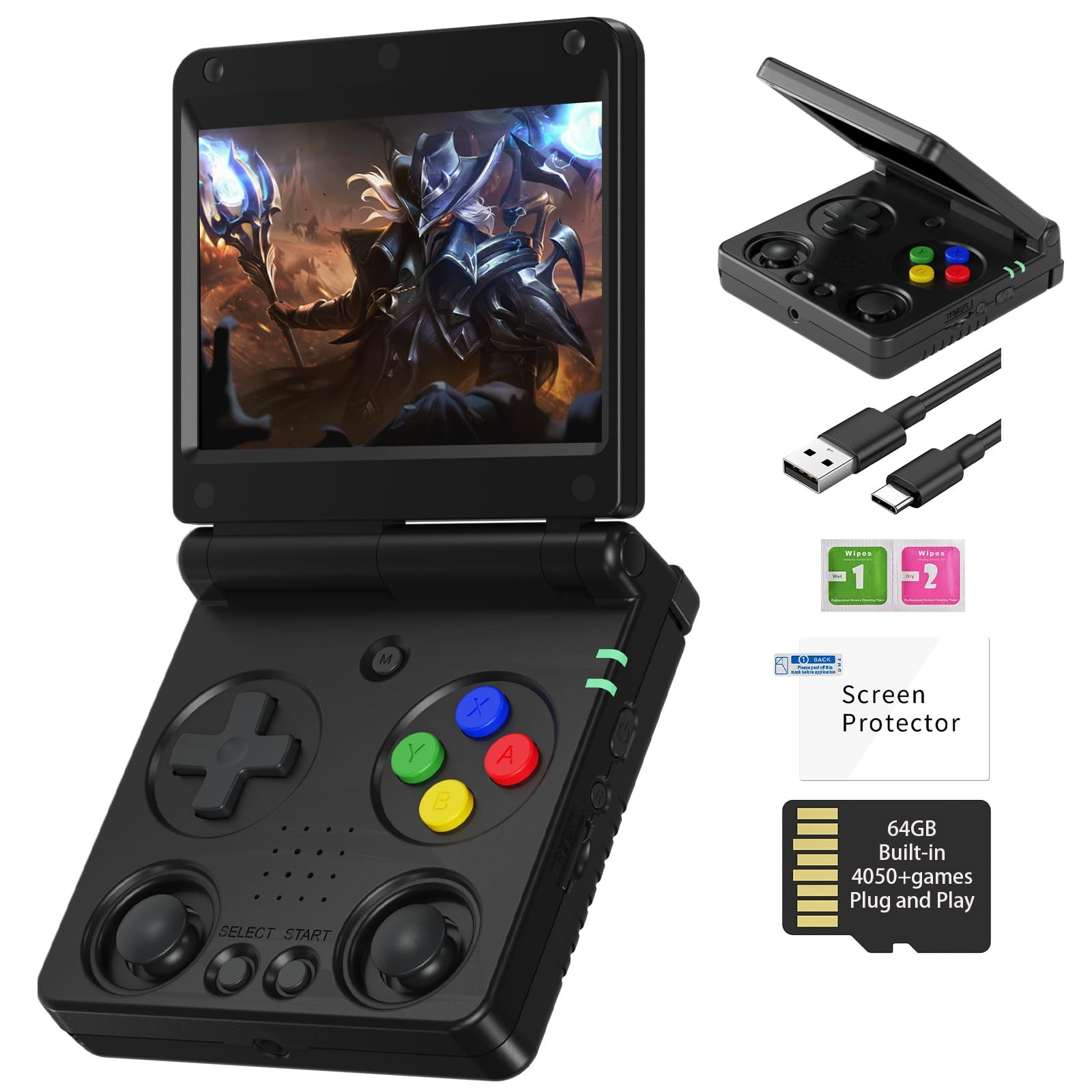 Anbernic RG34XXSP Retro Handheld Game Console Linux 3.4” IPS Screen 720*480 …