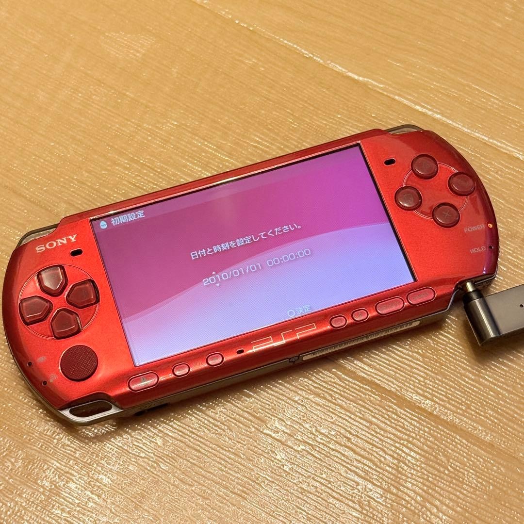 Sony PSP-3000 PSP 3000 console Radiant Red Working English language no battery