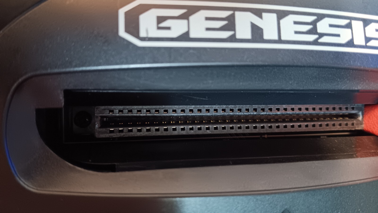 Sega Genesis Model 2 Game Console With Cords Game And One Controller.