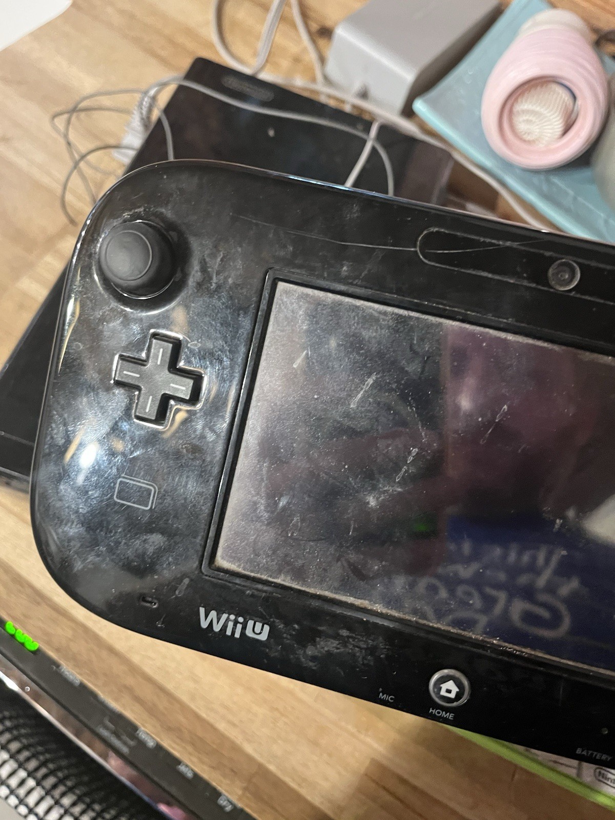 Nintendo Wii U Console Bundle WUP-101 Gamepad, Super Luigi Game, Tested Works!