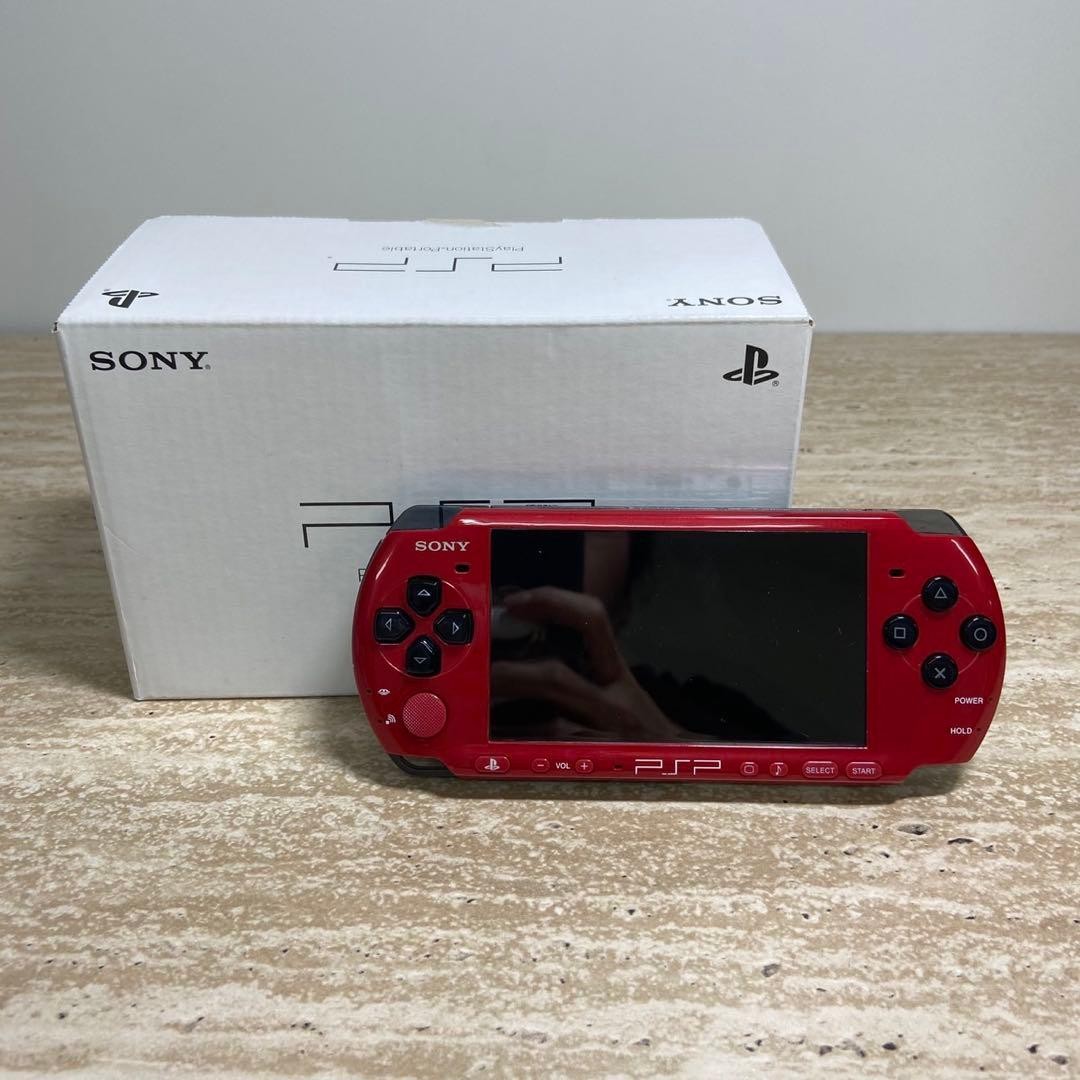 PlayStation Portable PSP 3000 Red/Black Value Pack Complete Set Excellent