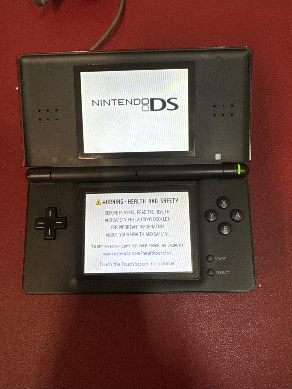 Nintendo DS Lite Handheld Console Red/Black with Charger Model USG-001 Works!