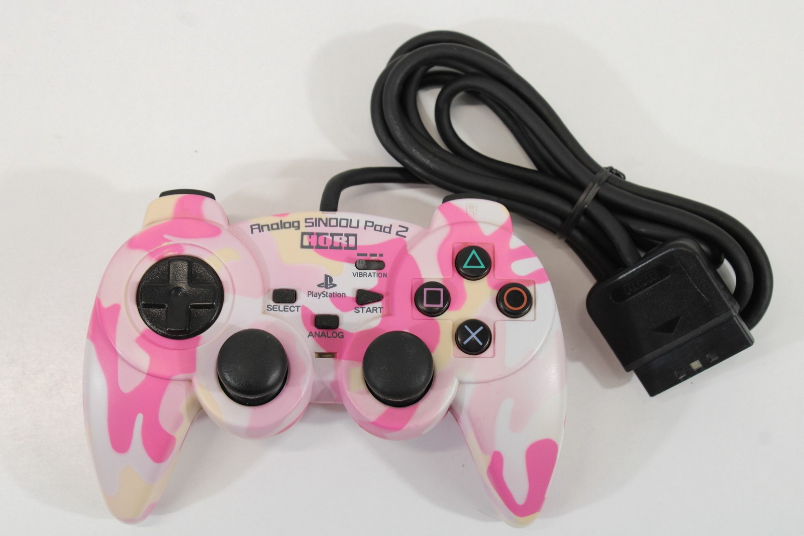 Hori Analog Sindou Pad 2 Controller Camouflage Pink PlayStation 2 DualShock PS2