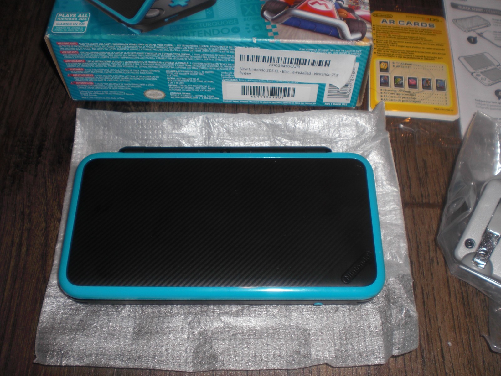 Nintendo New 2DS 3DS XL Console COMPLETE Black Blue Plays 3DS DS 2DS System CIB