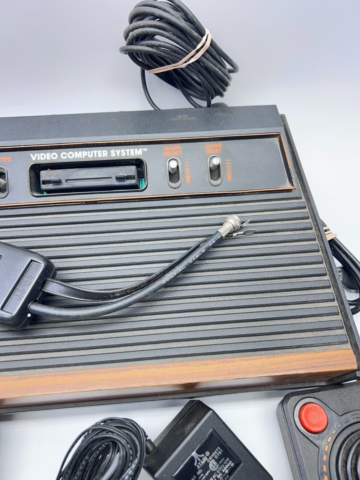 Vintage Atari CX-2600A Video Game Console w/ Joysticks and Power Cord UNTESTED