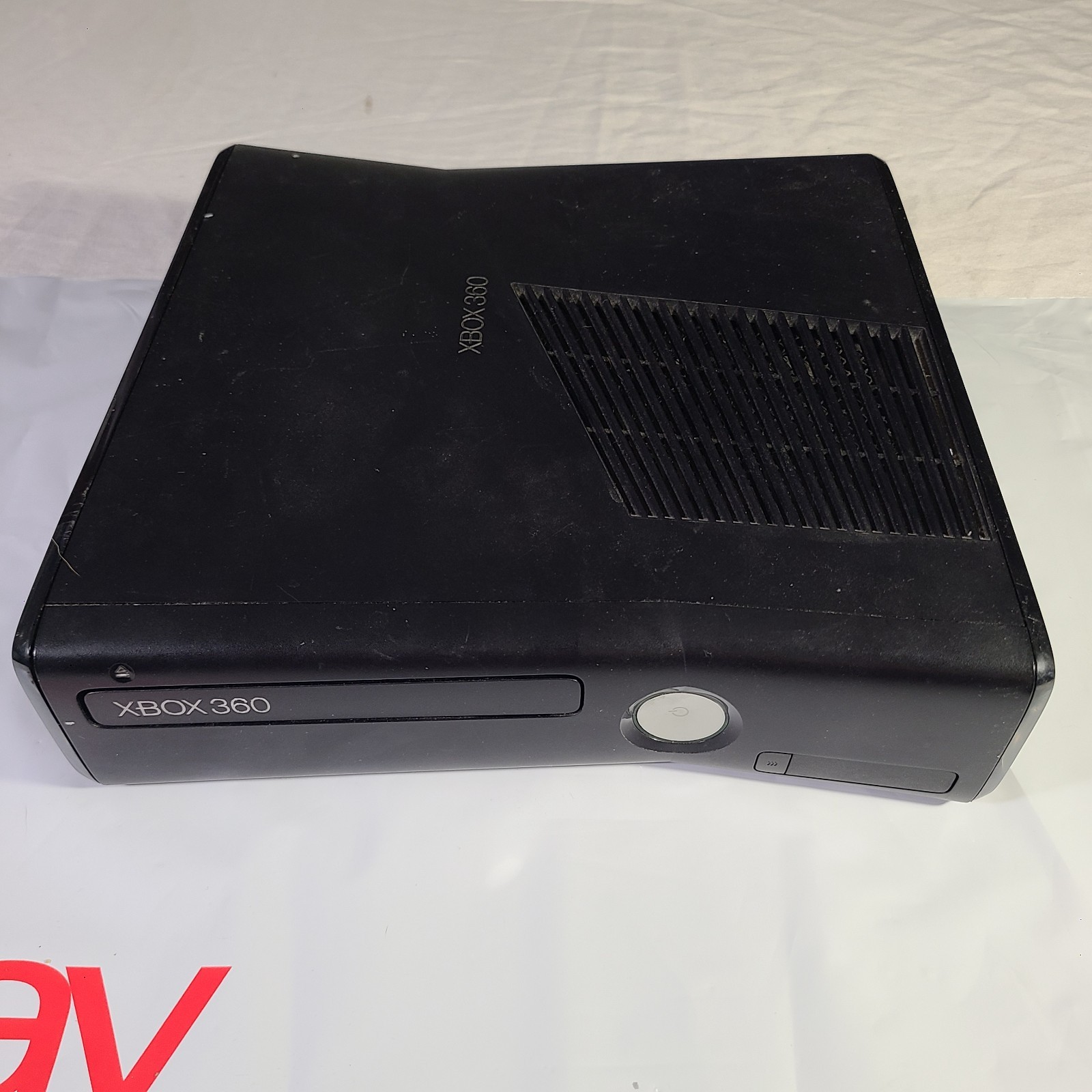 Microsoft Xbox 360 S 4GB Black Console Power Supply & Controller Tested & Works