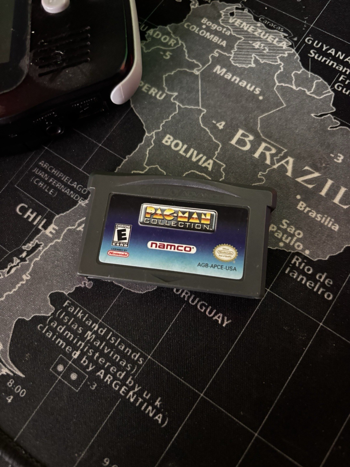 Nintendo Game Boy Advance Console Black With Pac-Man Collection Game