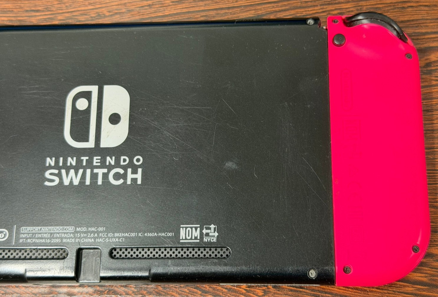 Nintendo Switch Handheld Console Neon Pink Yellow – Great Used Cond – Works Well
