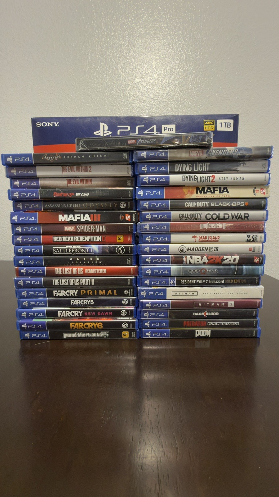 Sony PlayStation 4 Pro 2 TB SSD (Red Dead Redemption 2 Edition) Bundle 34 Games.