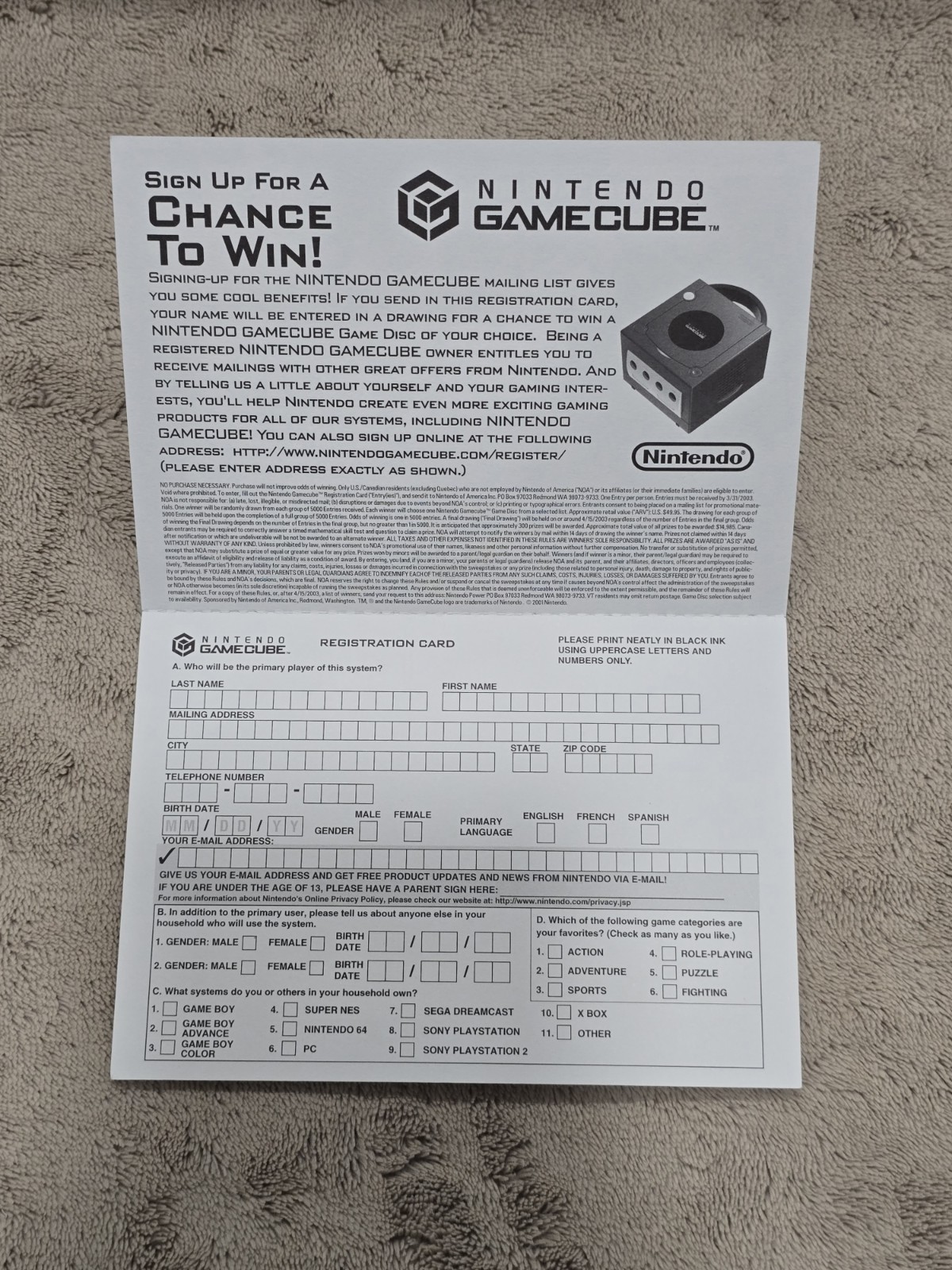 Nintendo Gamecube Limited Edition Platinum Complete in Box, MINTY, COLLECTIBLE