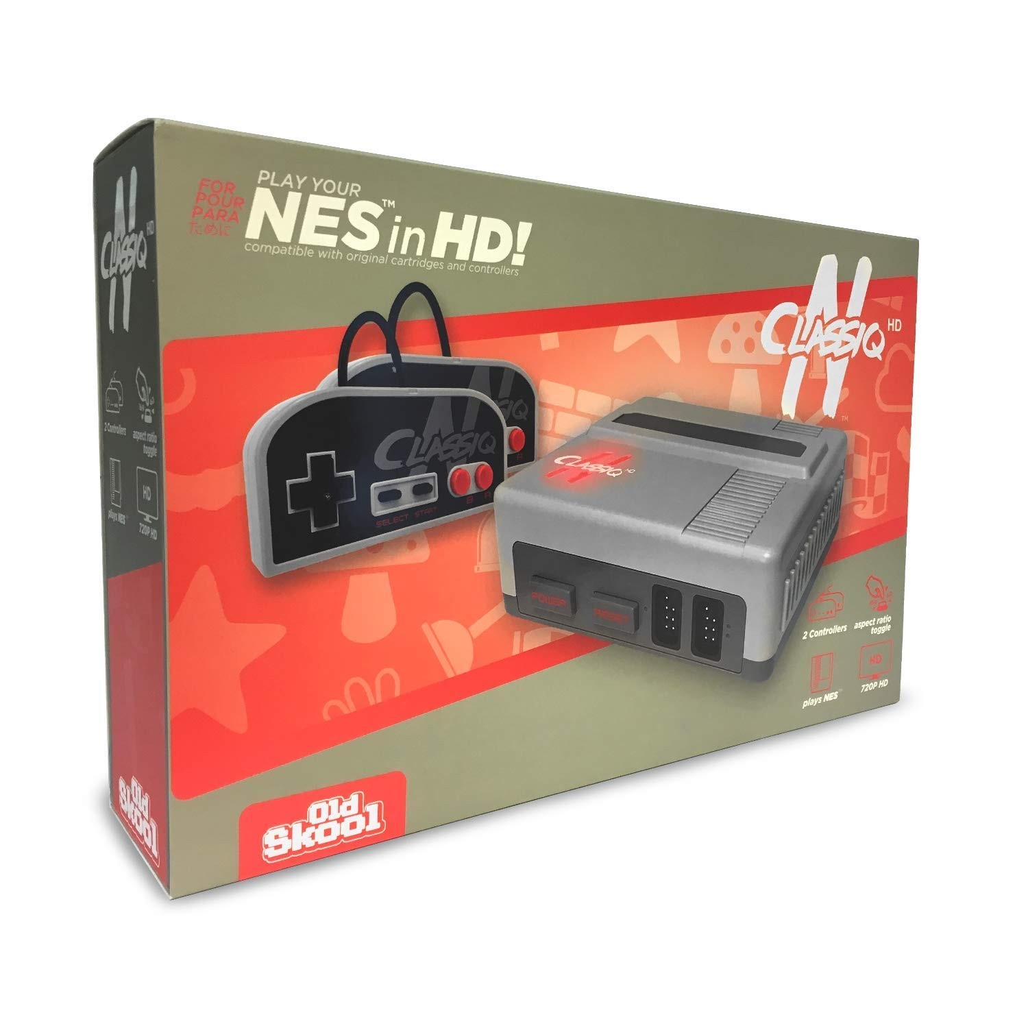 Plug & Play CLASSIQ N HD Gaming Console for NES Cartridges – 720p/1080p