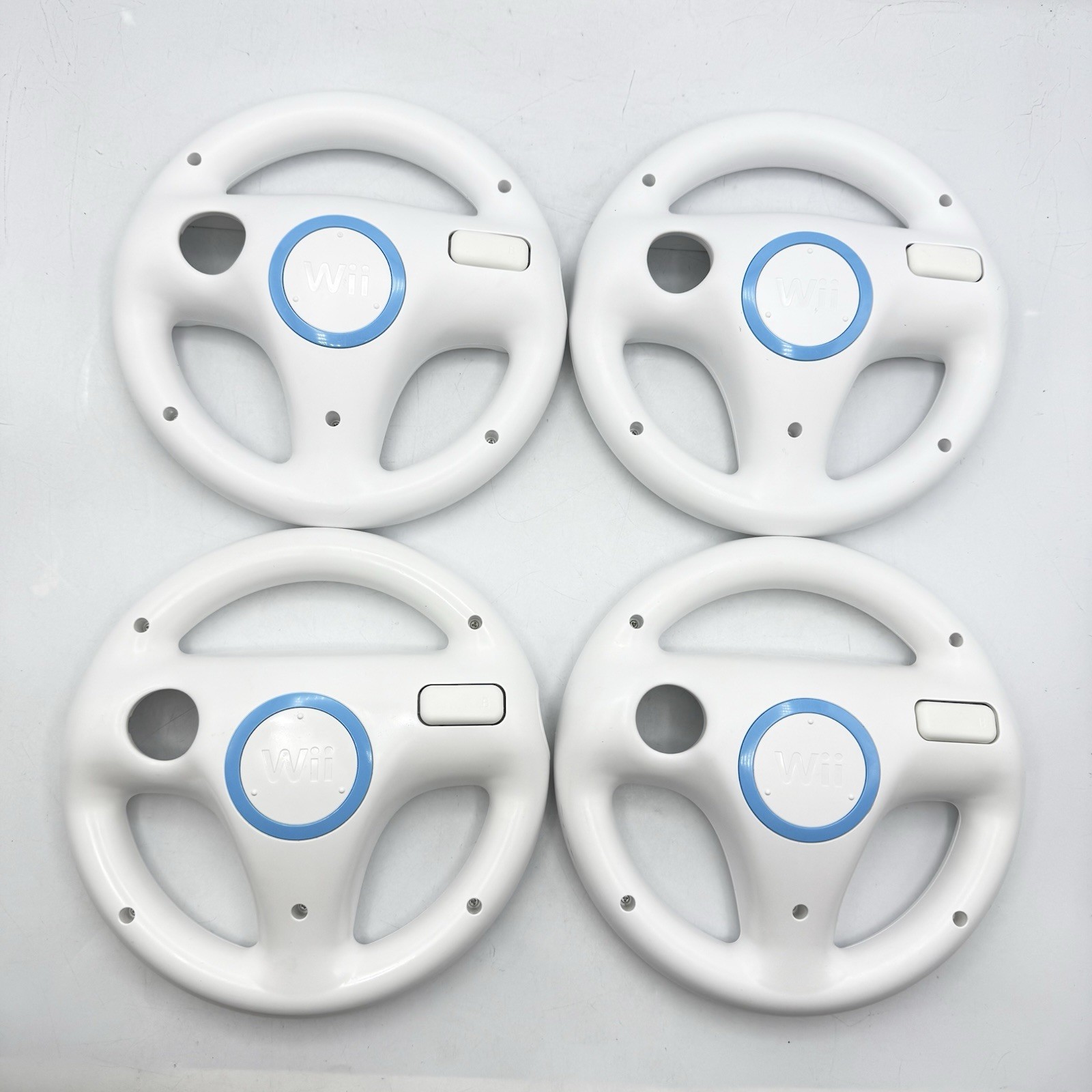 Nintendo Wii Console Mario Kart Just Dance Wii Sports 4 Controllers 4 Wheels