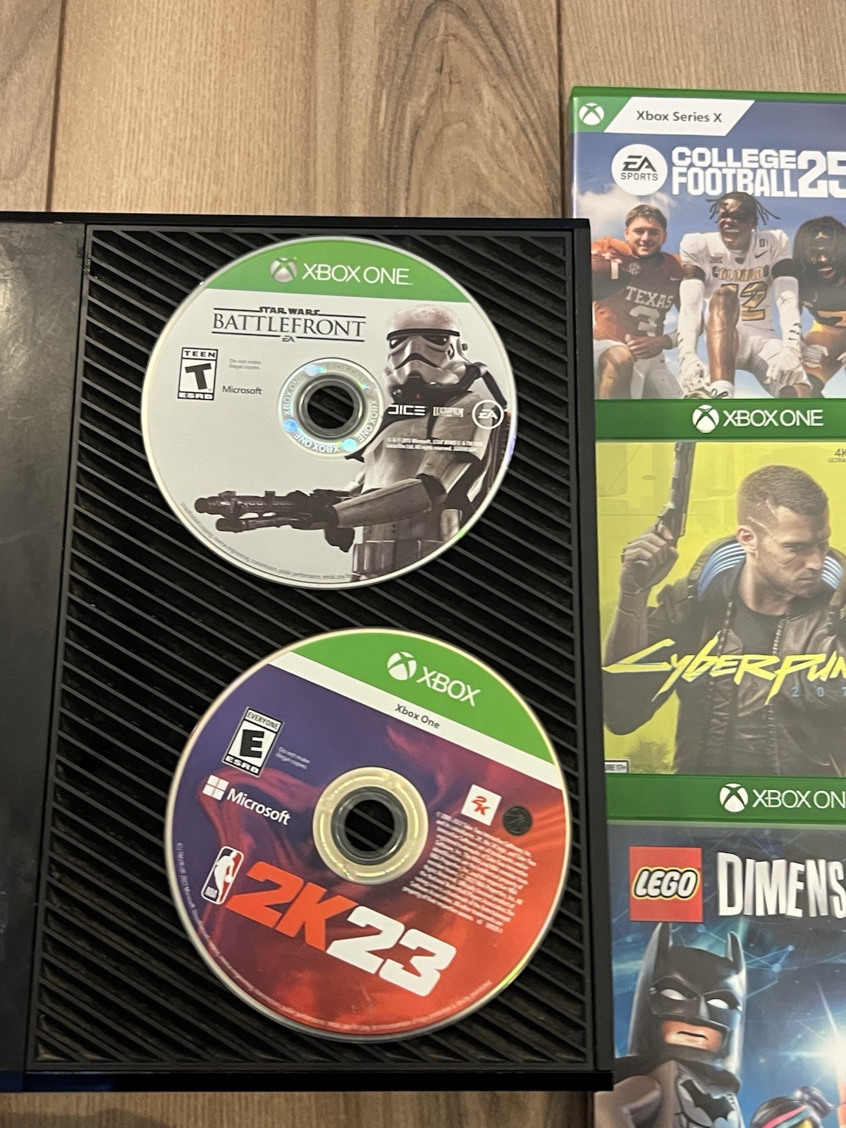 Xbox One 1540 500GB Console Bundle w/ 10 Games Controller Tested Works Black