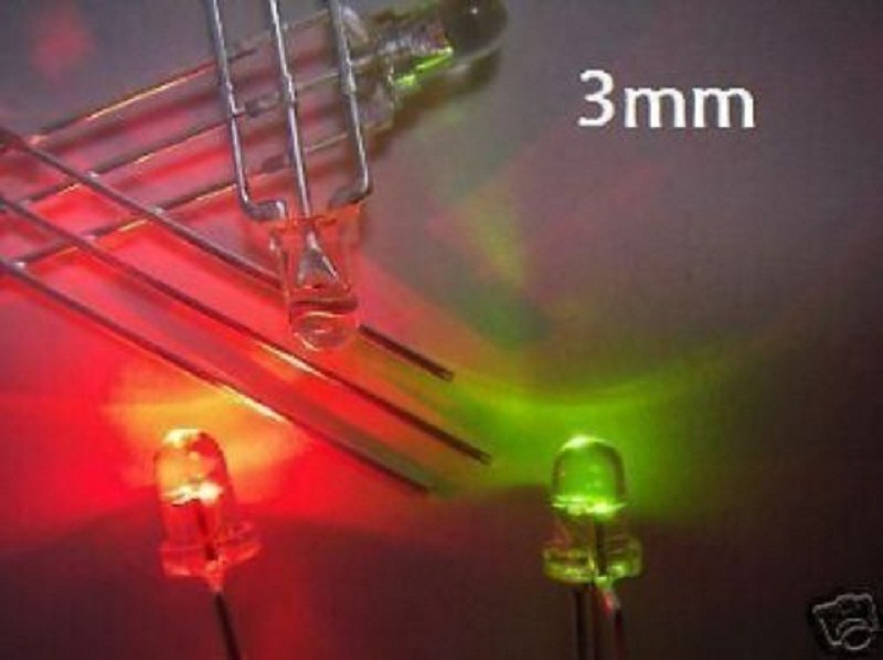 10,3mm Dual Bi-Color Red/Green Bright 3-Pin Led,RG3L