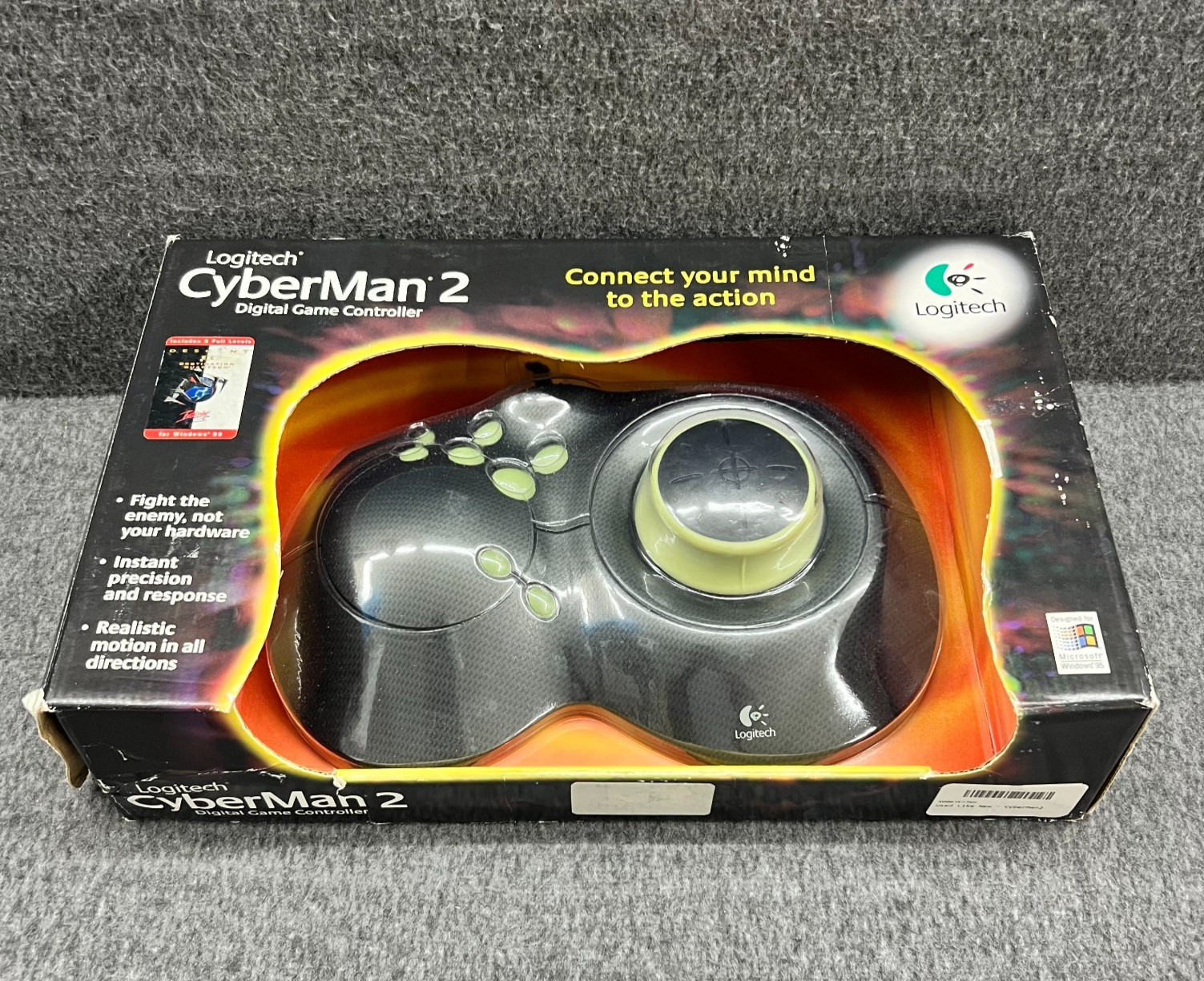 Logitech CyberMan2 Game Controller Retro Rare PC Gaming NEW Open Box
