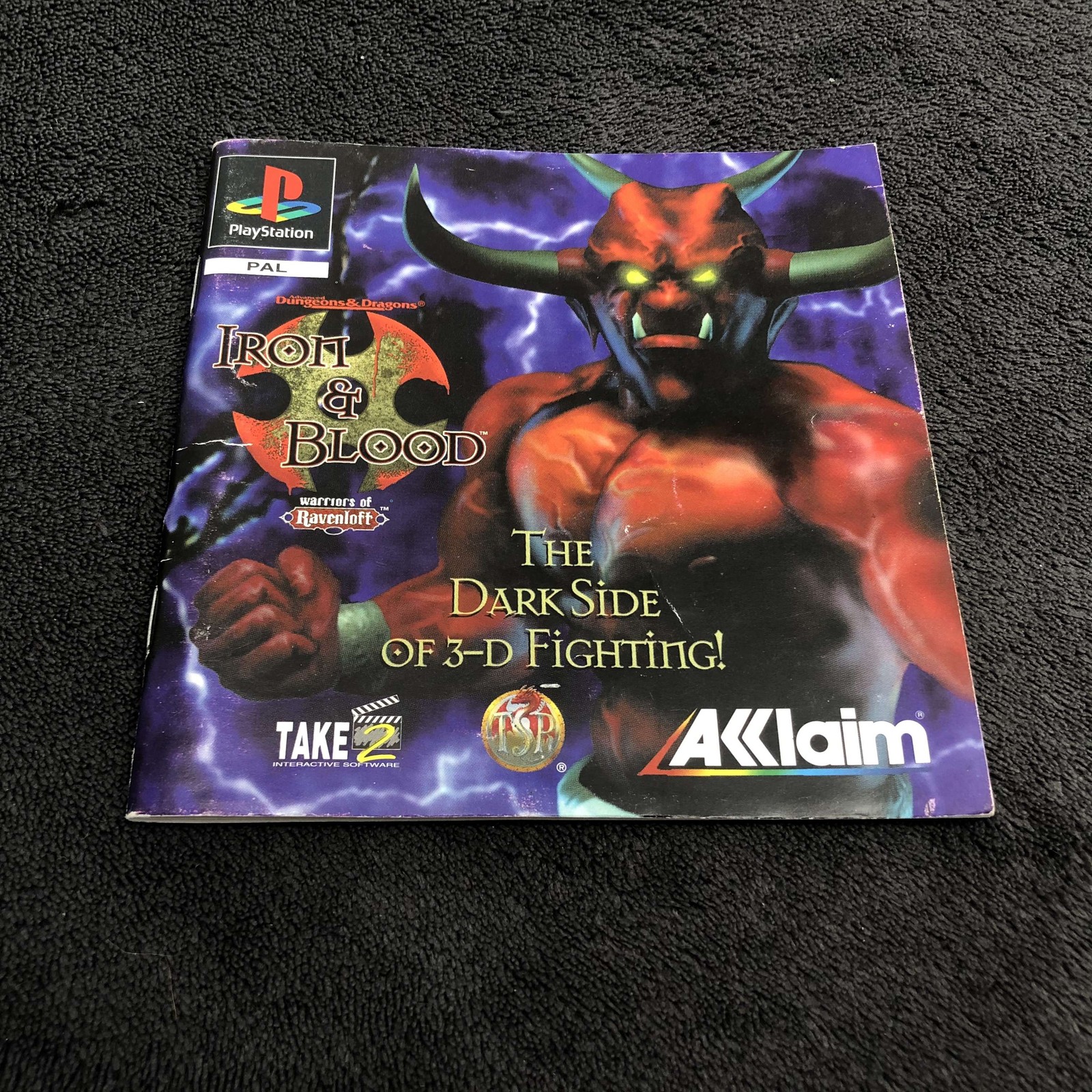 Notice PS1 Dungeons & Dragons Iron & Blood EUR Very Good Condition