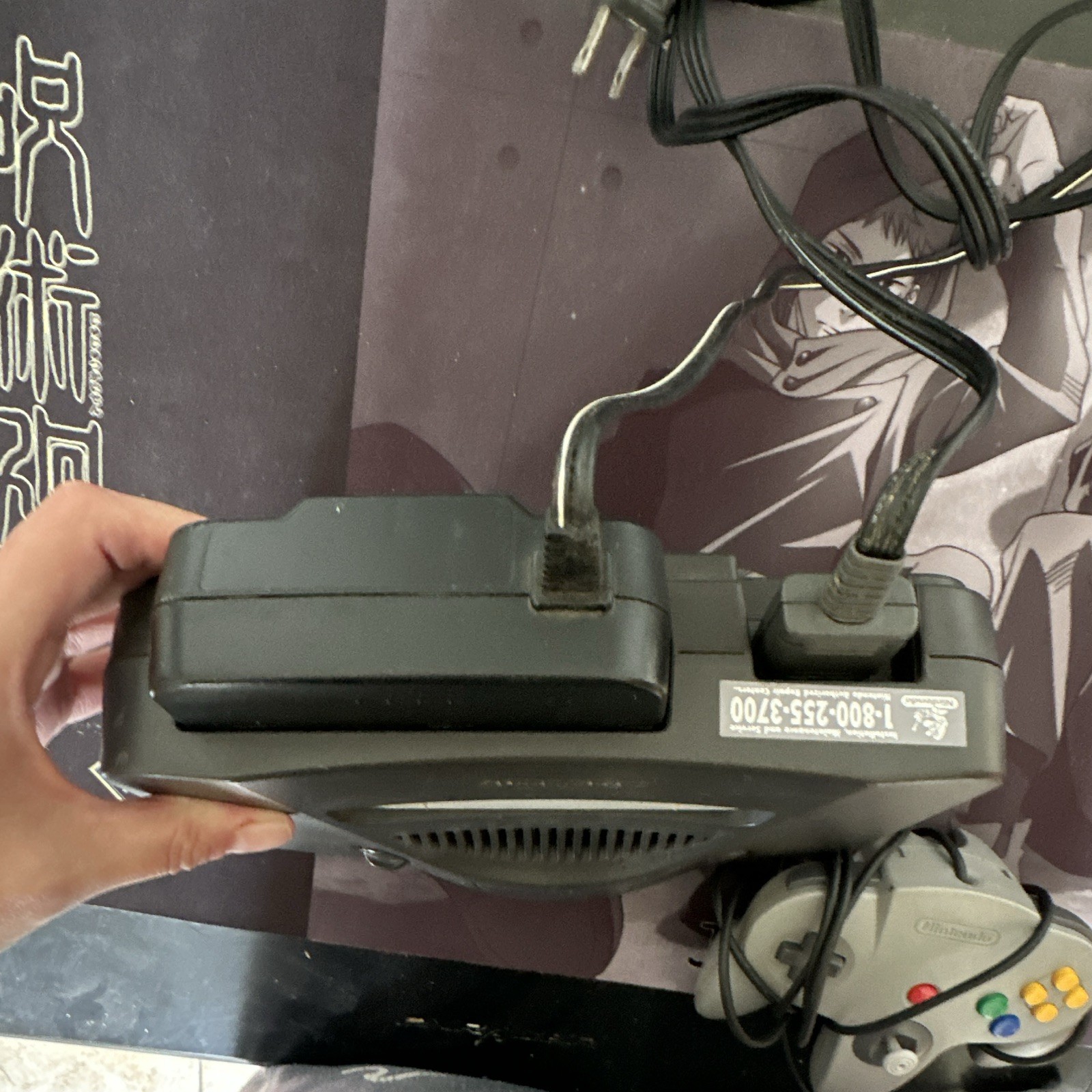 Nintendo 64 N64 Gray Console w/ Controller, AV/Power Cables, Expansion Pak