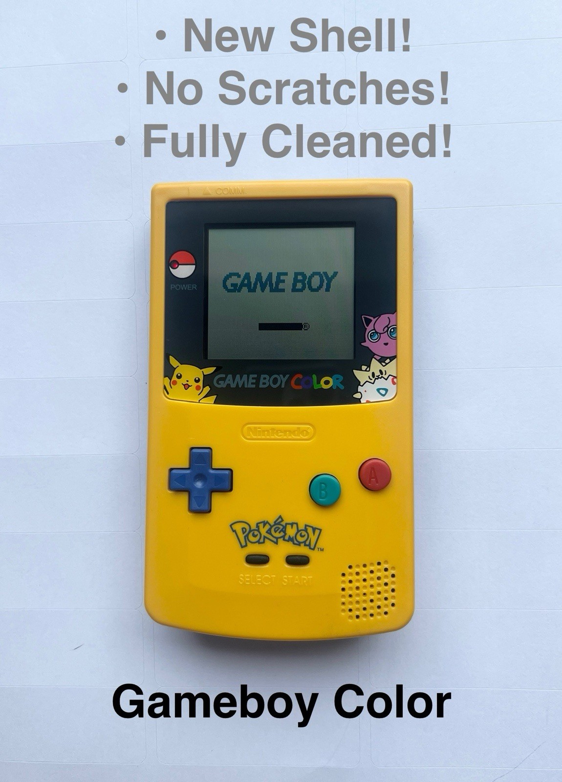 Gameboy Color Pokemon Special Pikachu Edition Nintendo Game Console Clean System