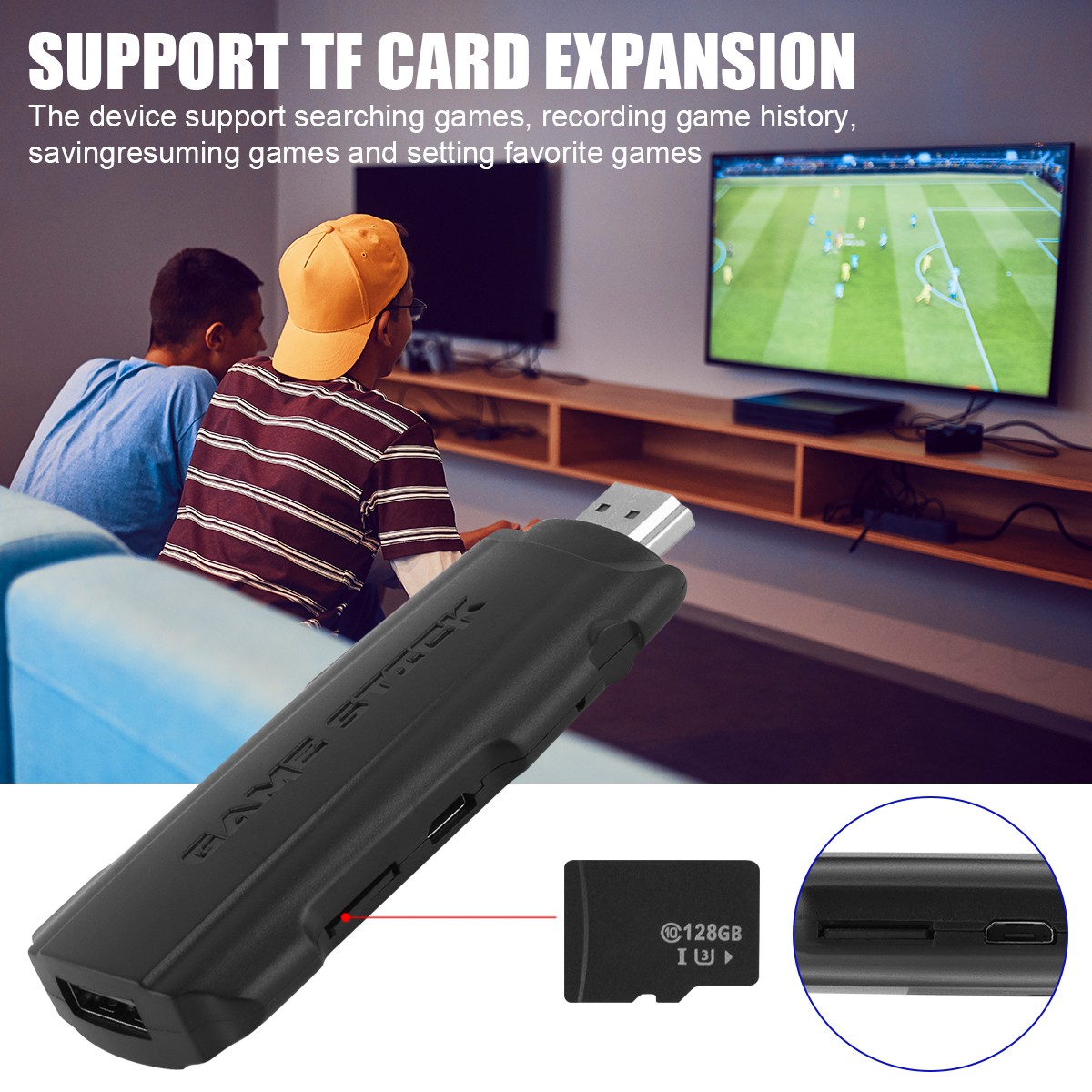 Video Game Console Retro 40000+ Games TV Stick 4K HDMI &2 Wireless Controller