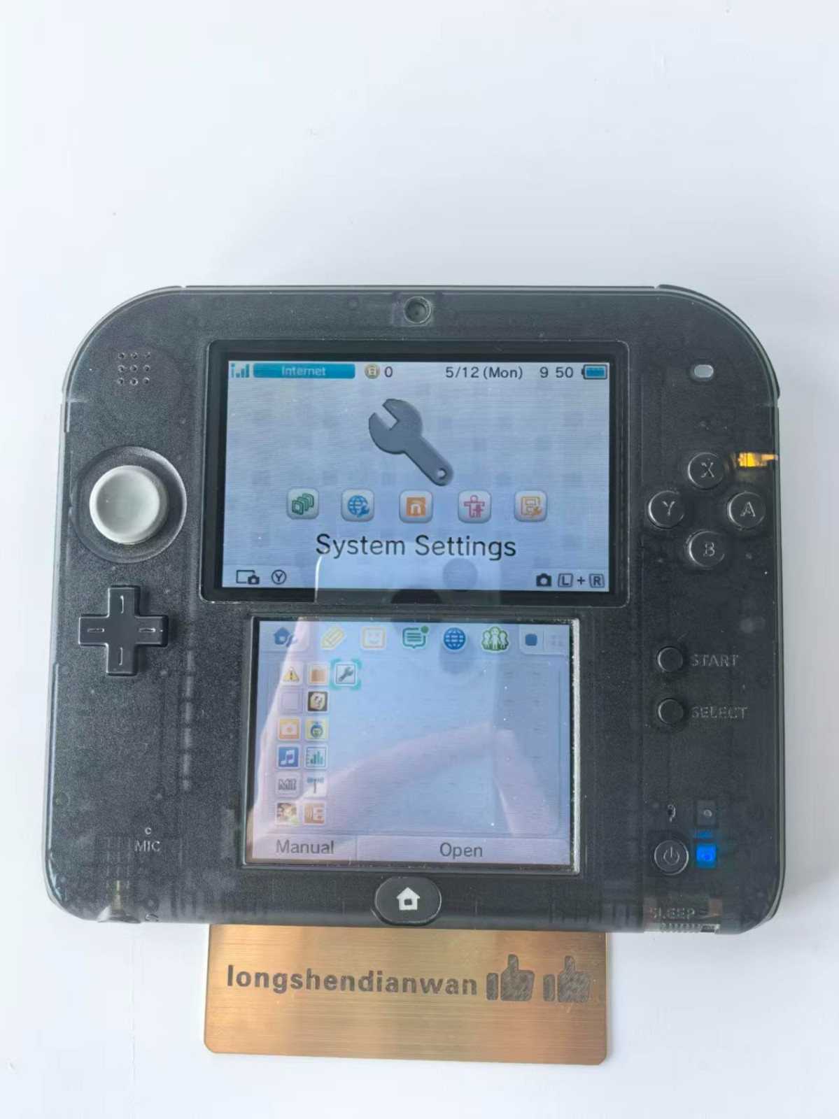 Nintendo 2DS Black Transparent Handheld Console Tested
