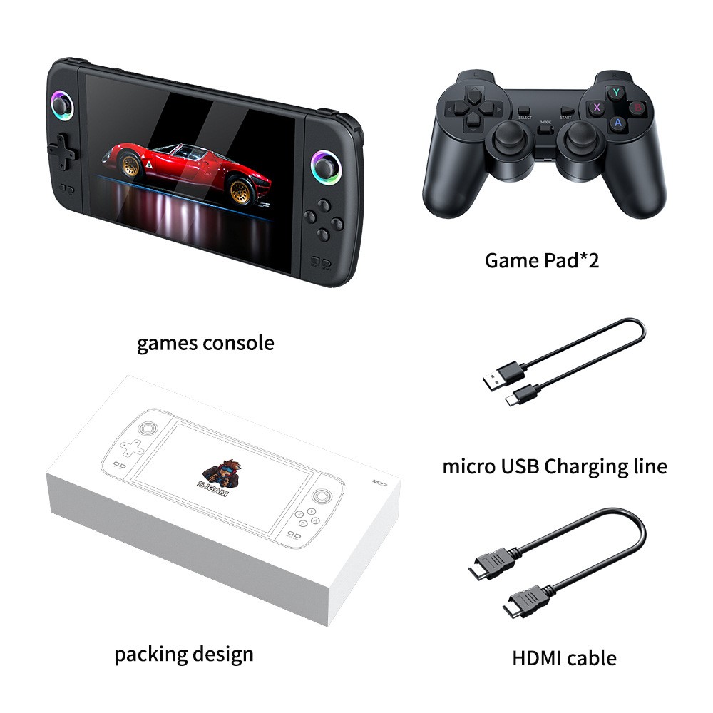 M27 large screen handheld game console connected to TV home video 64/128/256GB
