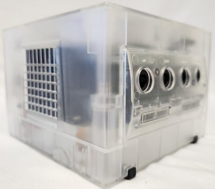Nintendo GameCube Translucent CLEAR Gaming Console DOL-001 Controller Bundle