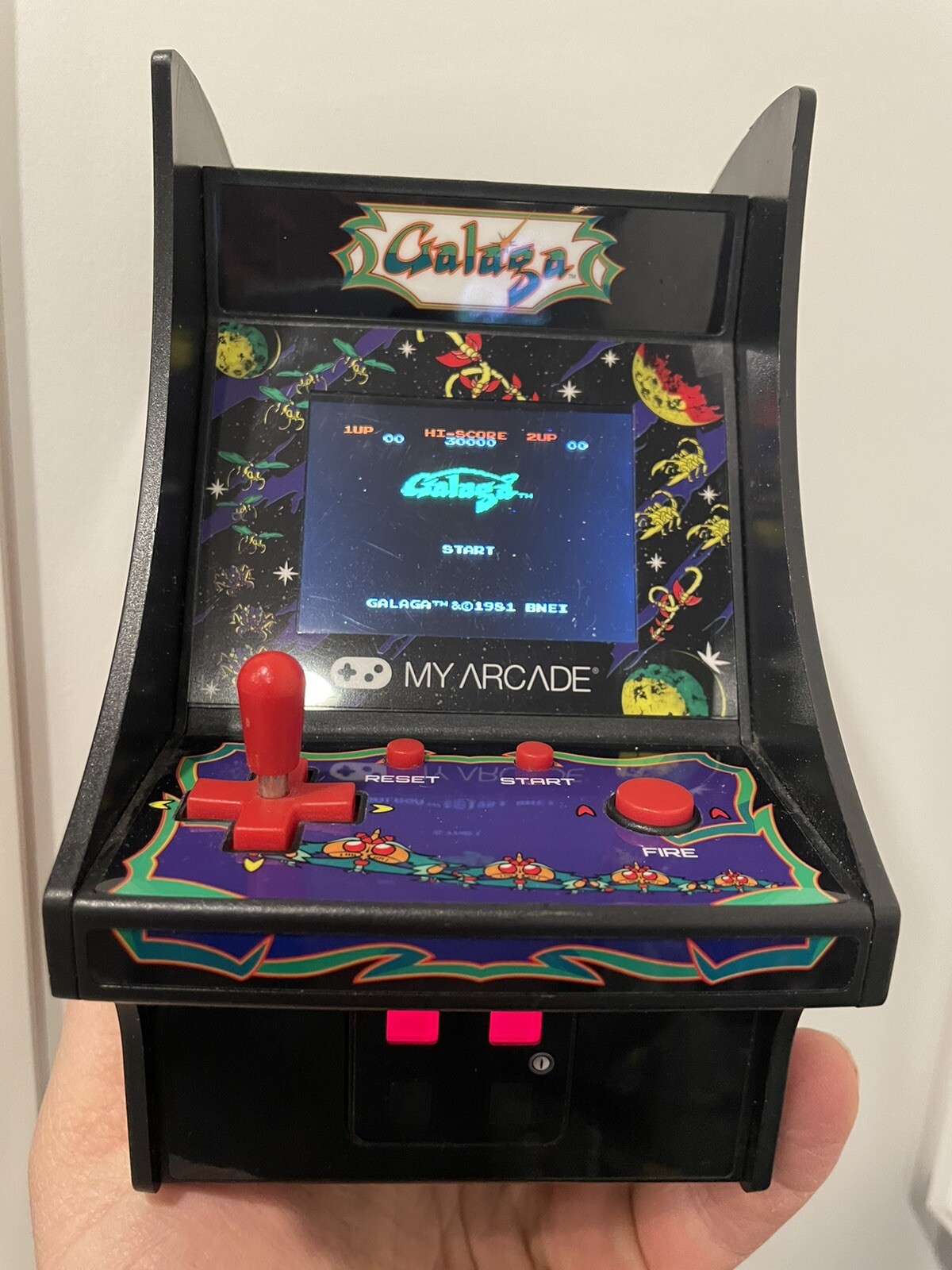 (3) Micro Player Handheld Retro Arcade Games – Galaga Tetris & Space Invaders