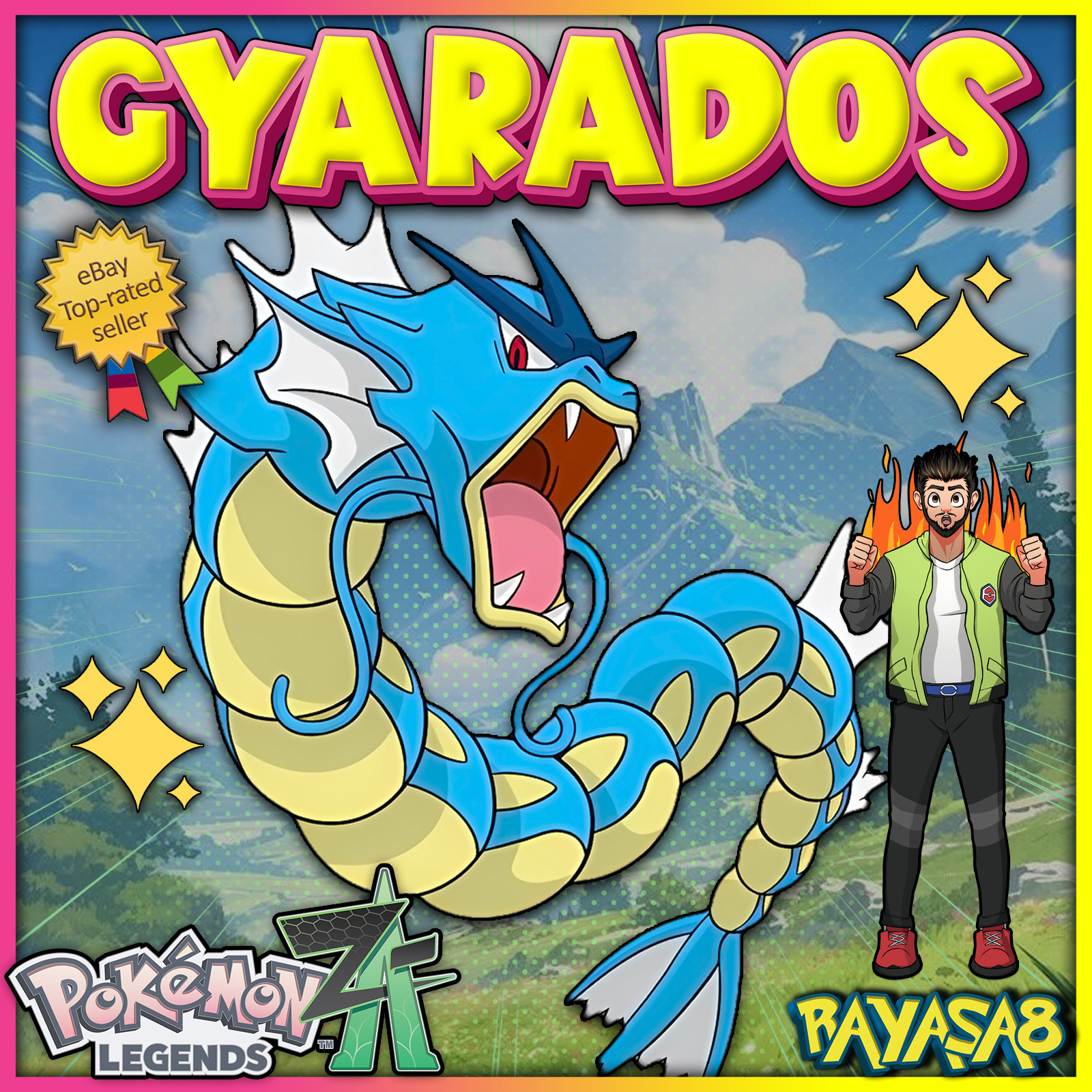 Gyarados Alpha Pokemon Legends ZA 6IV Best Stats Home🌟 Mega Evolution Shiny/Non