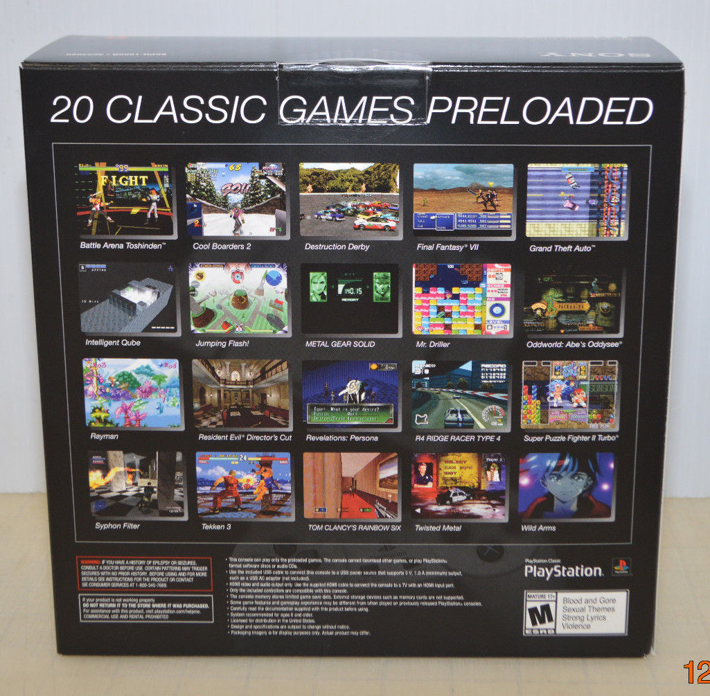 NEW! Sony Playstation Classic Console Mini w/ 20 classic Games – In Hand!