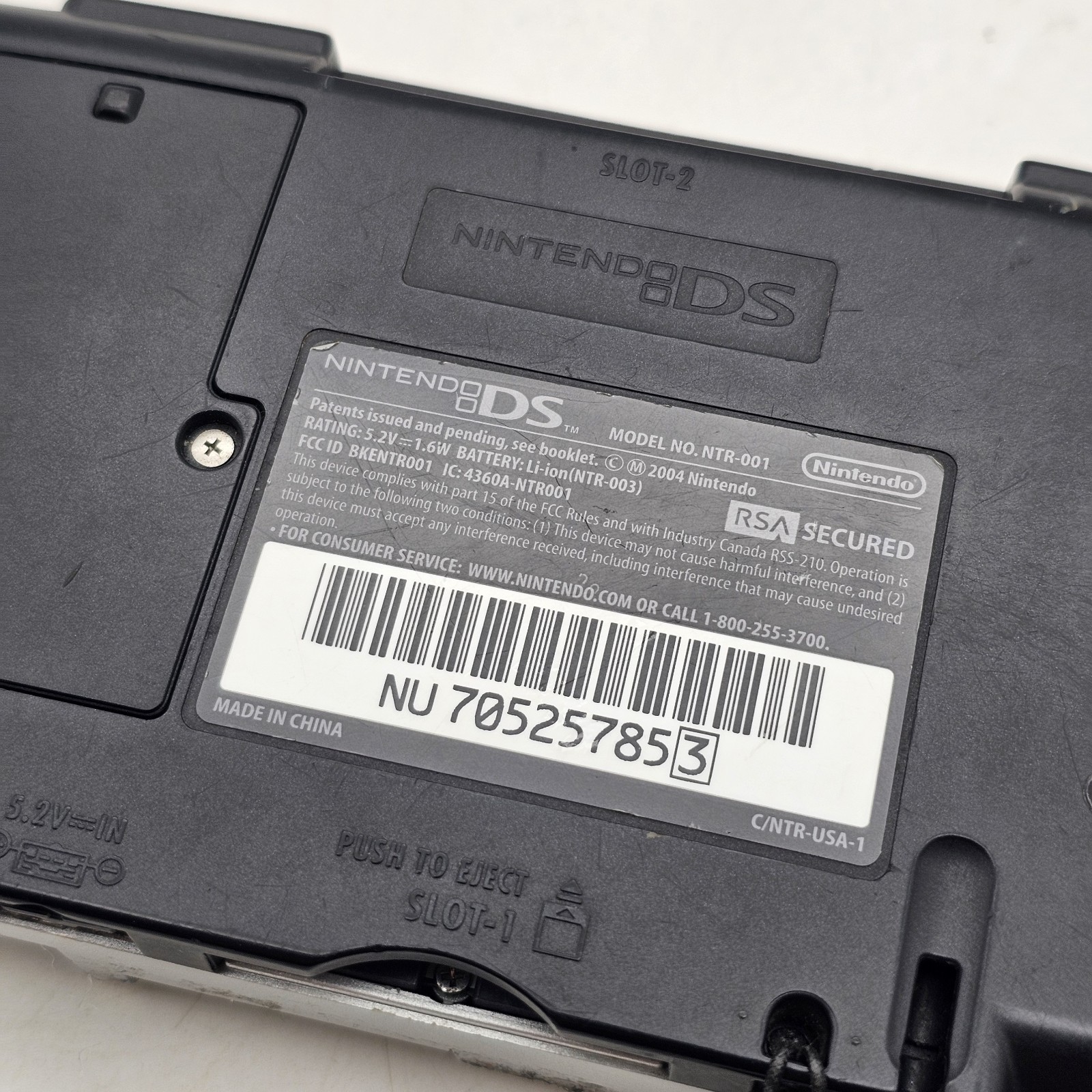 Nintendo DS Silver Handheld System – For Parts or Repair Only