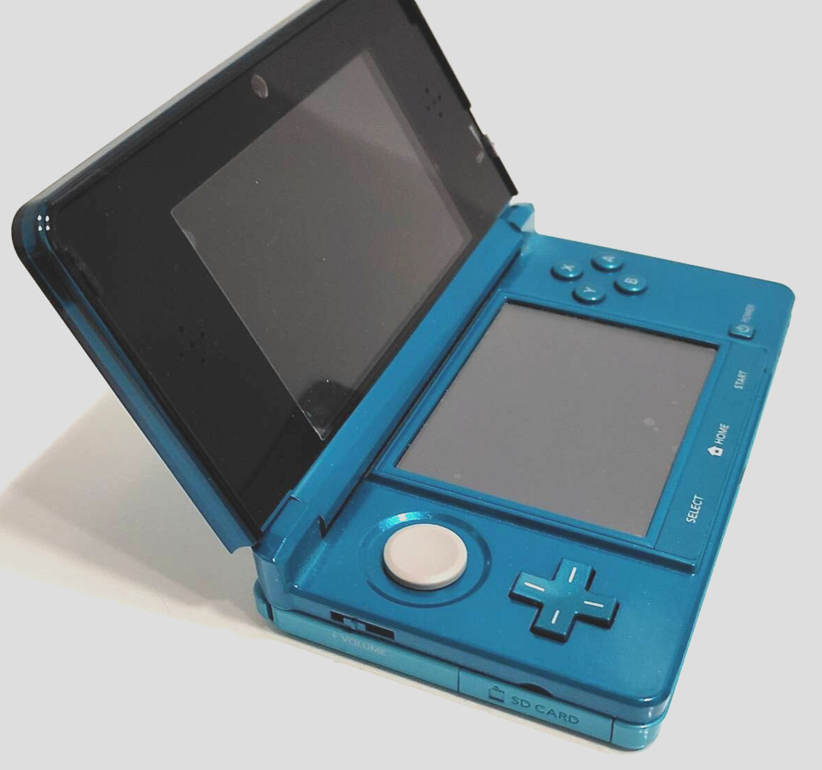 TESTED Nintendo 3DS Aqua Blue System + AC Adapter, Stylus, Games Lot JAPAN