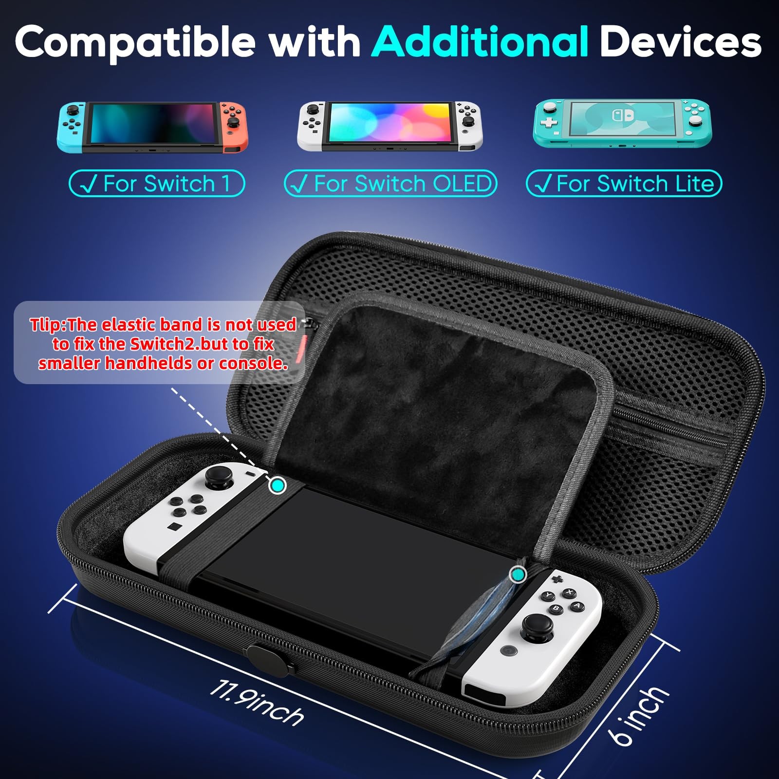 Auarte [Charge Inside] Switch 2 Carrying Case for Nintendo Switch 2 Console 2…