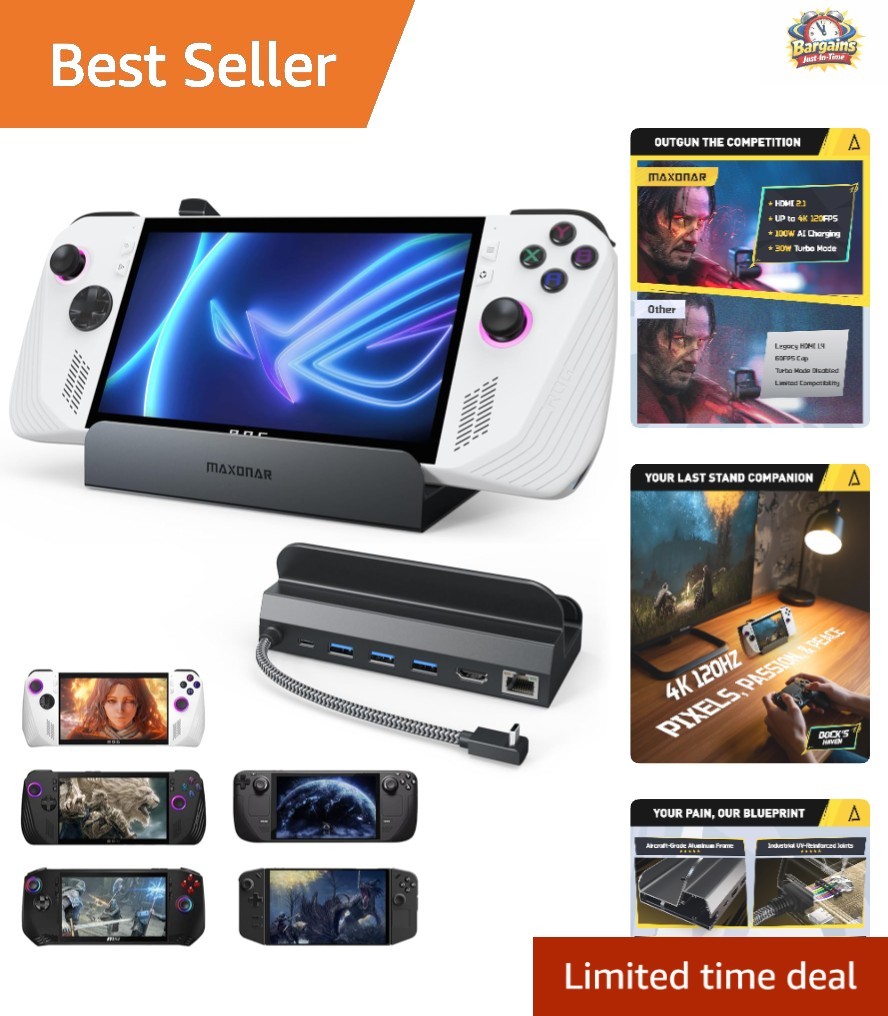 High-Performance Docking Station for Steam Deck, ROG Ally & Legion Go