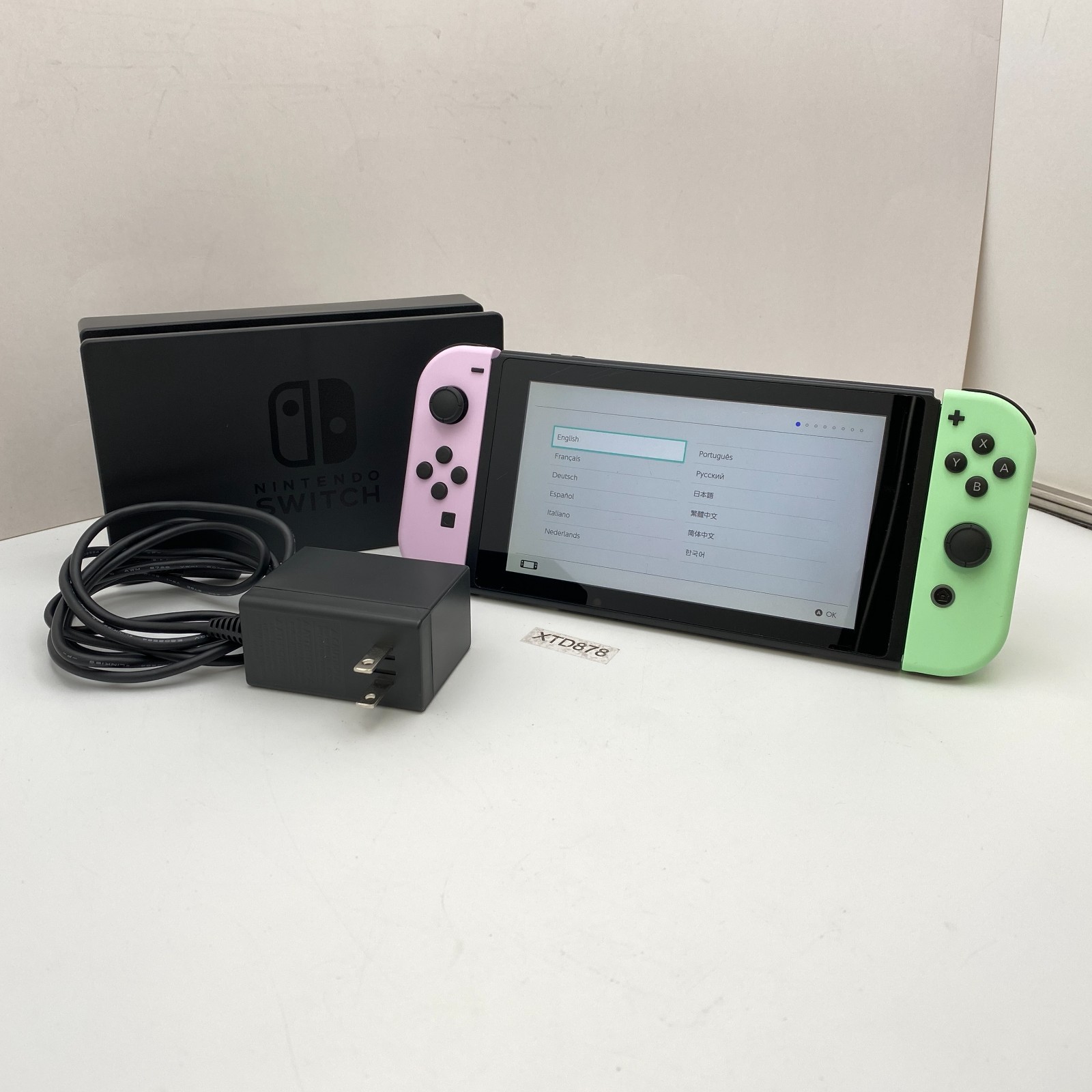 Nintendo Switch – Pink & Green – Home Game Console – Fair Condition