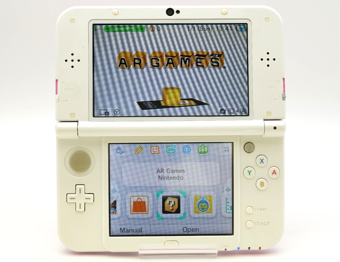[Region Free] New Nintendo 3DS XL LL Console Pink White [RANK A] English ok #001