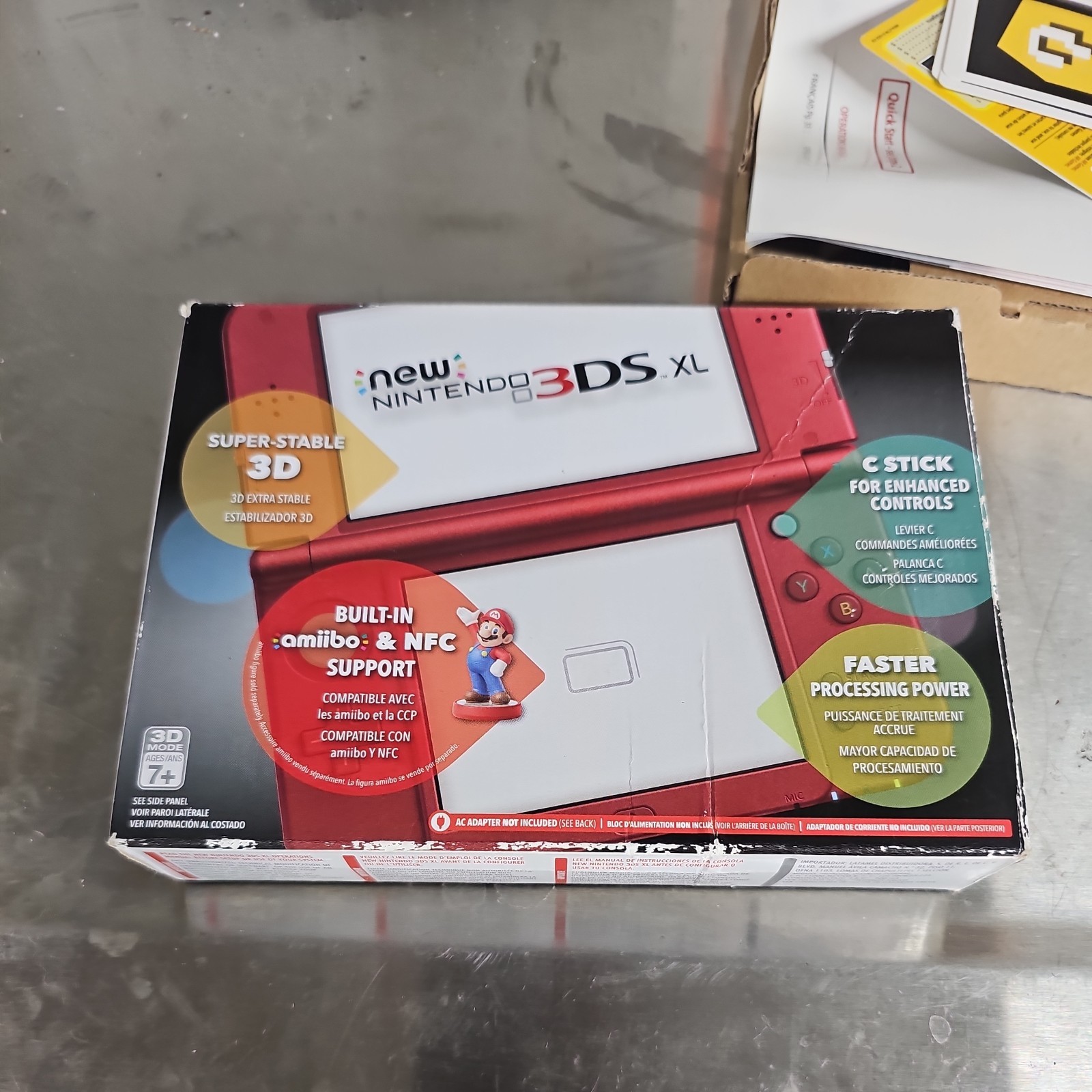 New Nintendo 3DS XL Console Red BOX ONLY and AR Cards – No Console