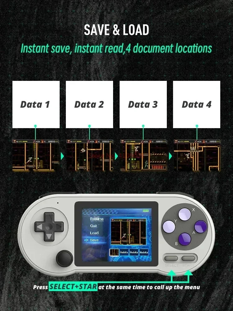 SF2000 3inch IPS Screen Handheld Portable Video Game Console Built-in 7000 Games