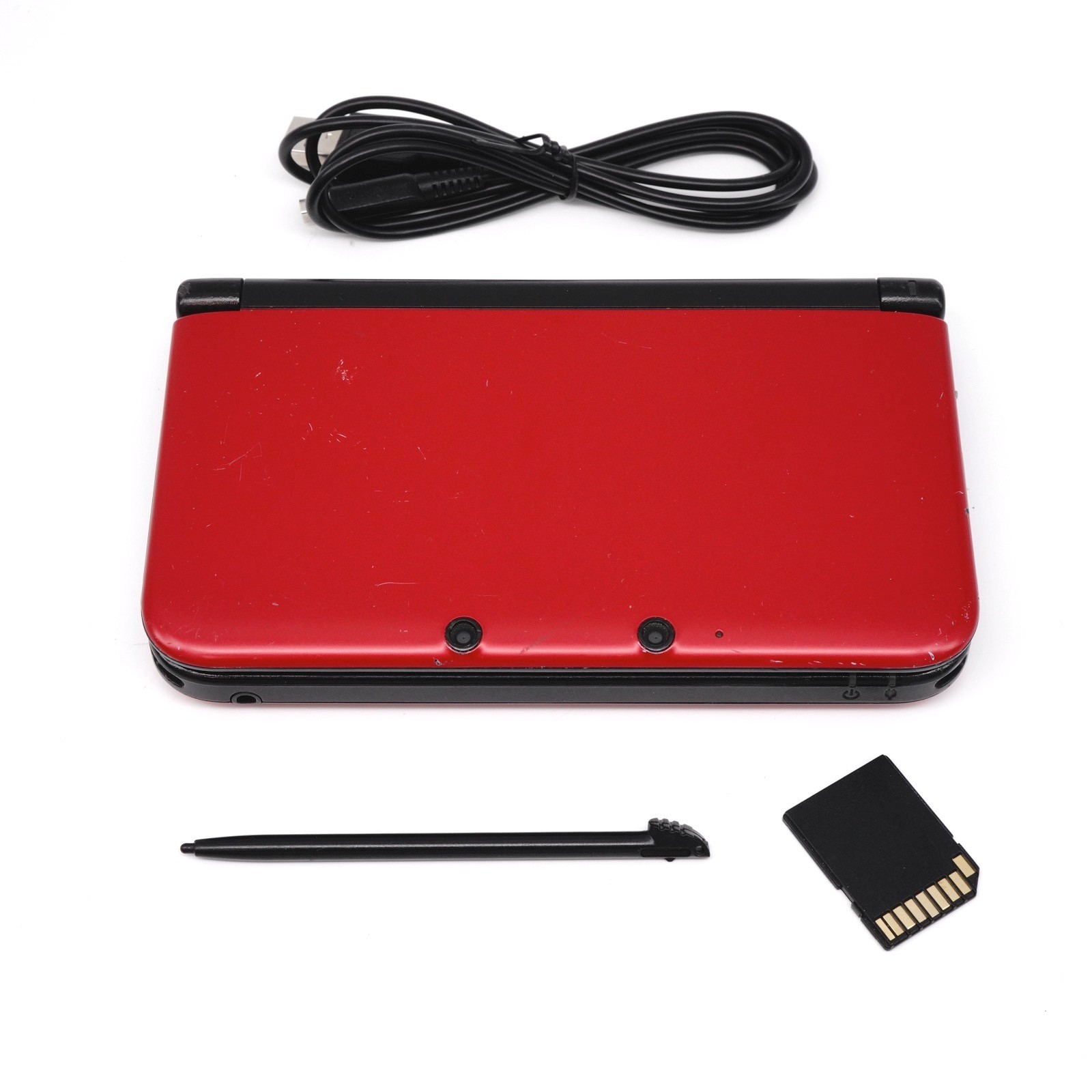 Nintendo 3DS XL LL Red Video Game Console + extras (USA Seller)