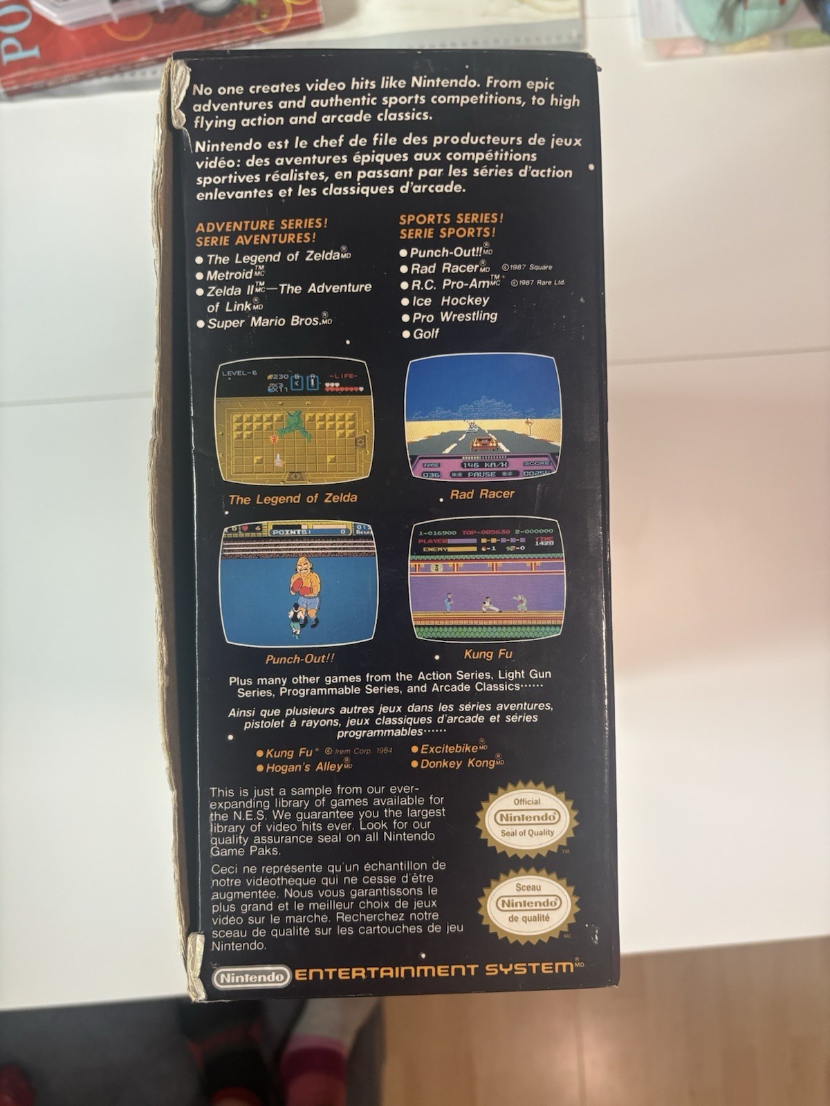 Nintendo NES Action Set Console In Box w. Styrofoam & Inserts