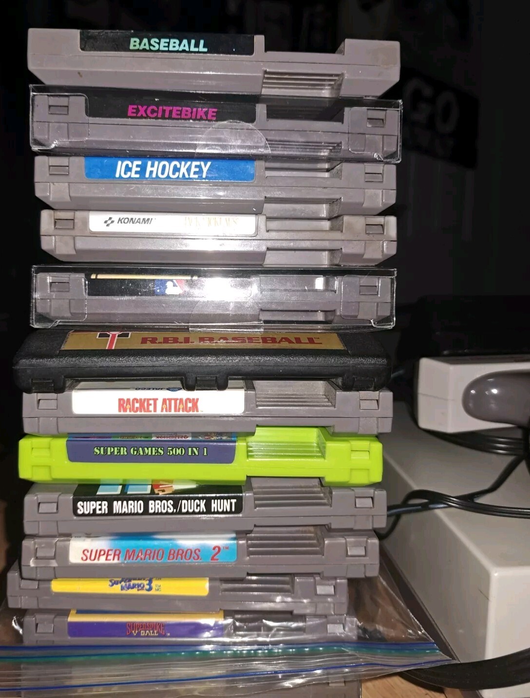 Nintendo Entertainment System NES Console Bundle 15 Games (1×500 In 1) Tested