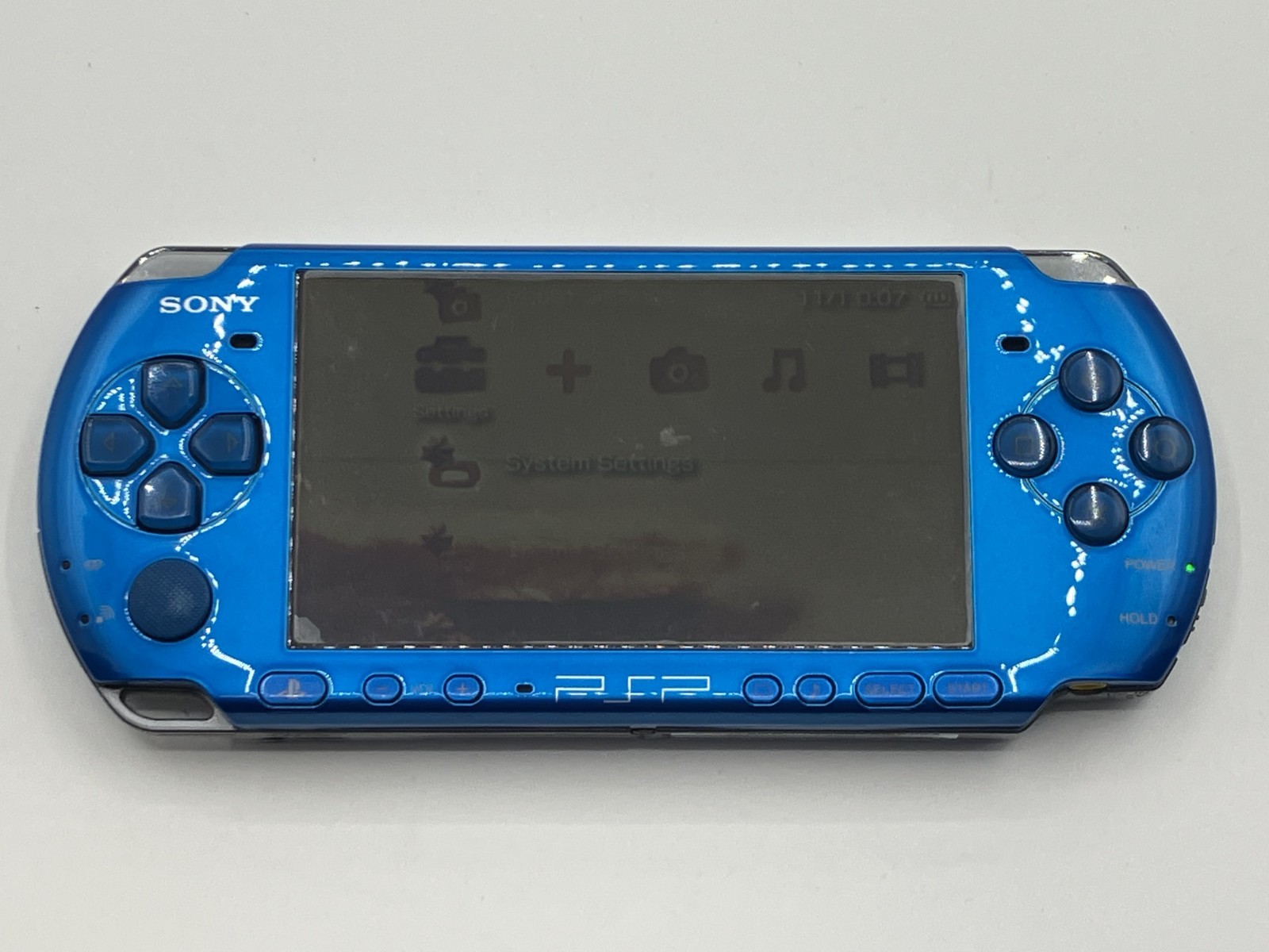 Sony PSP 3000 Vibrant Blue Console Only No Battery 7498