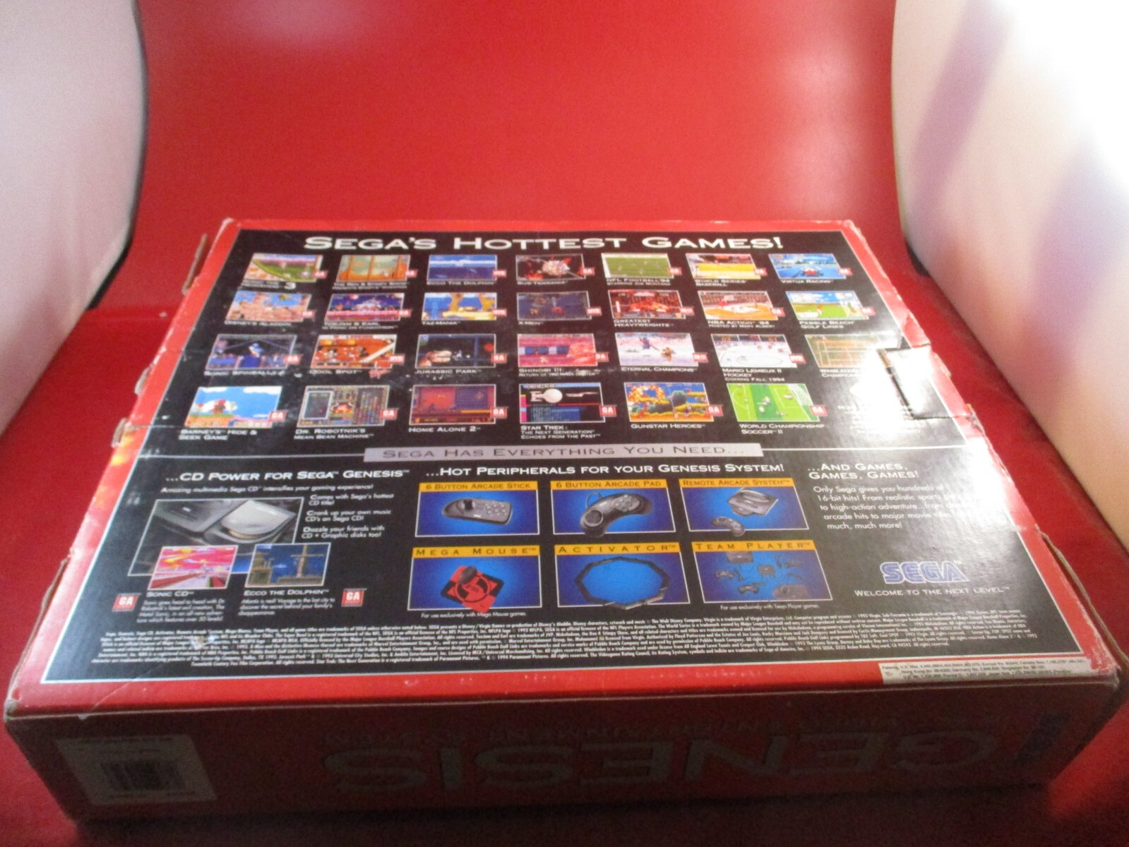 Sega Genesis Model 2 Console Box Controller Cord Sonic Hedgehog 2 System Manual