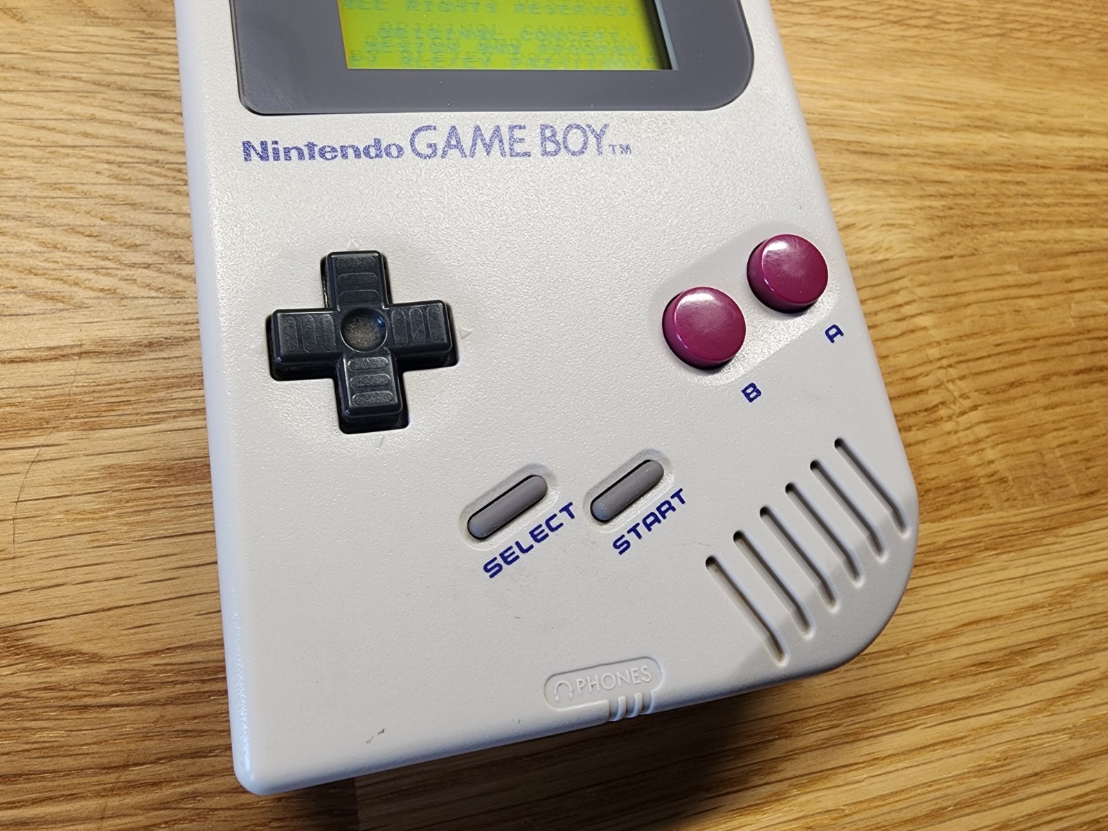 Original Nintendo Game Boy DMG Handheld Authentic RESTORED + Glass Screen & Game